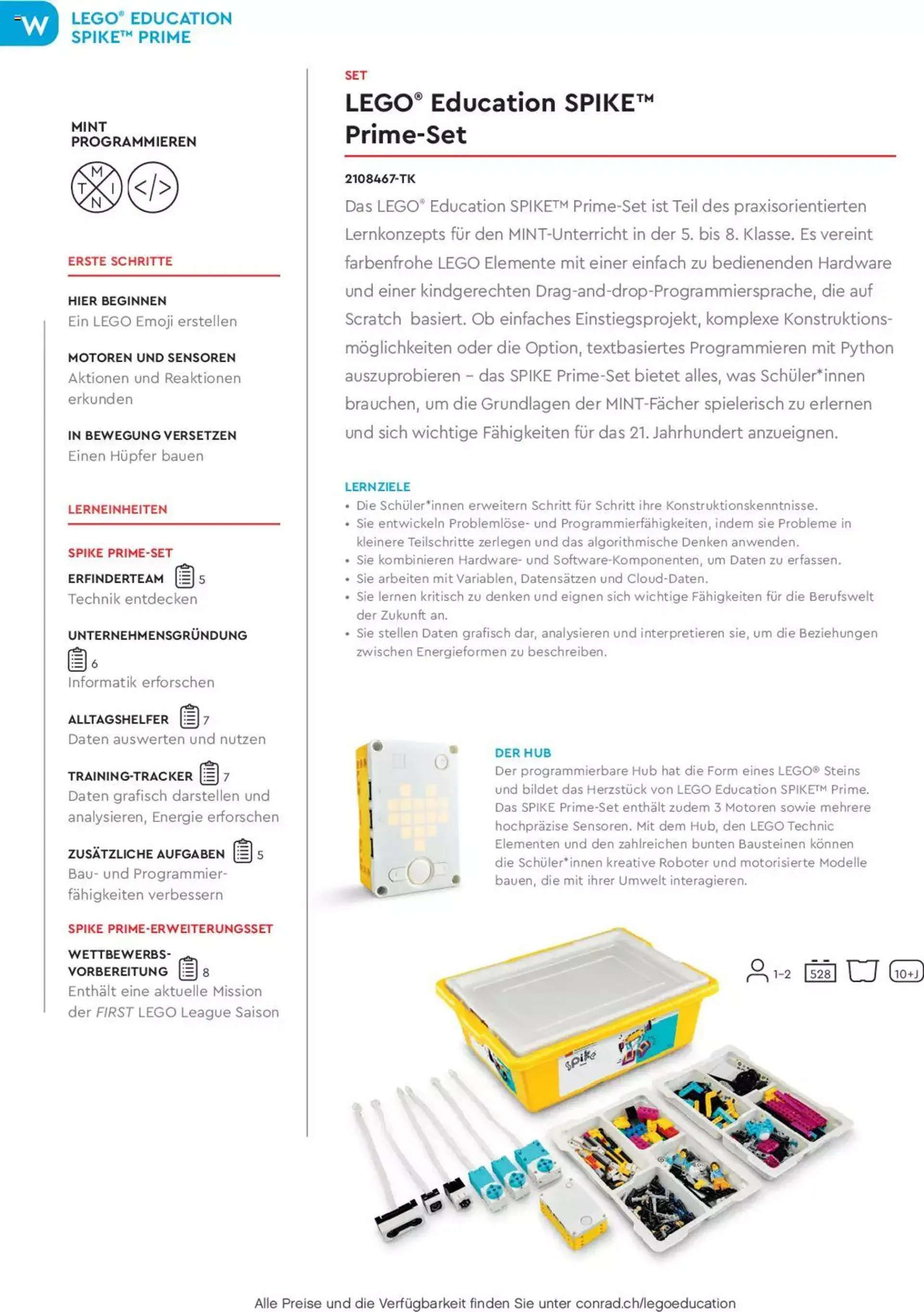 Conrad - Lego Education Lernkonzepte von 6. April bis 31. Dezember 2023 - Prospekt seite  8