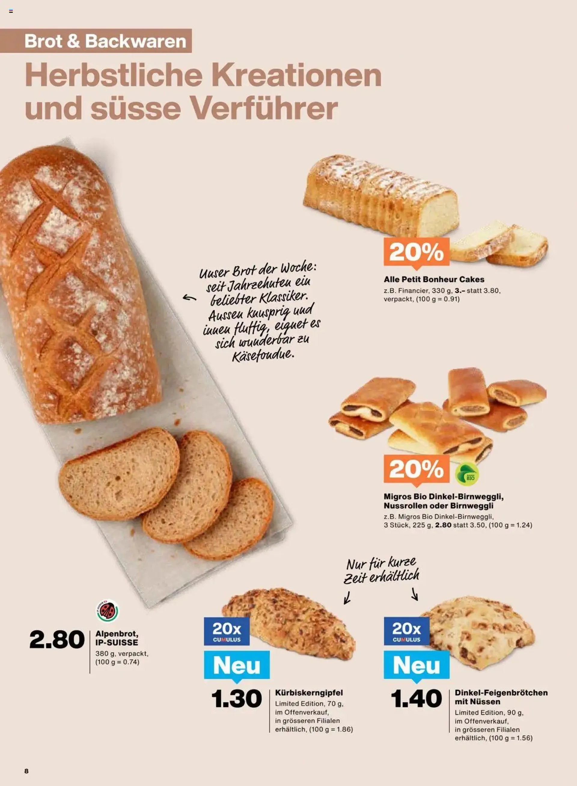 Migros Aktionen von 15. Oktober bis 21. Oktober 2024 - Prospekt seite  8