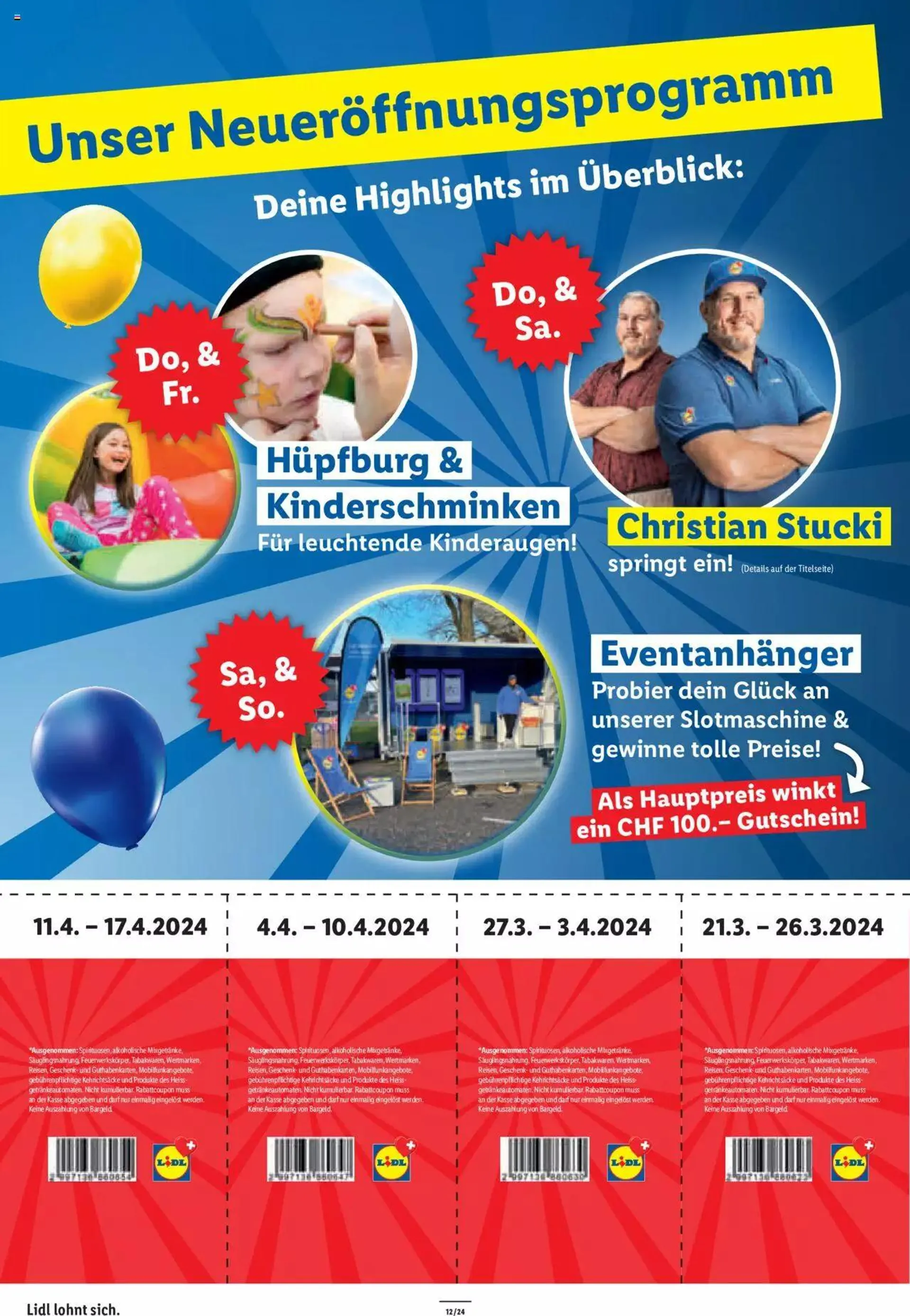 Lidl Aktionen Neueröffnung Bachenbülach von 21. März bis 26. März 2024 - Prospekt seite  2