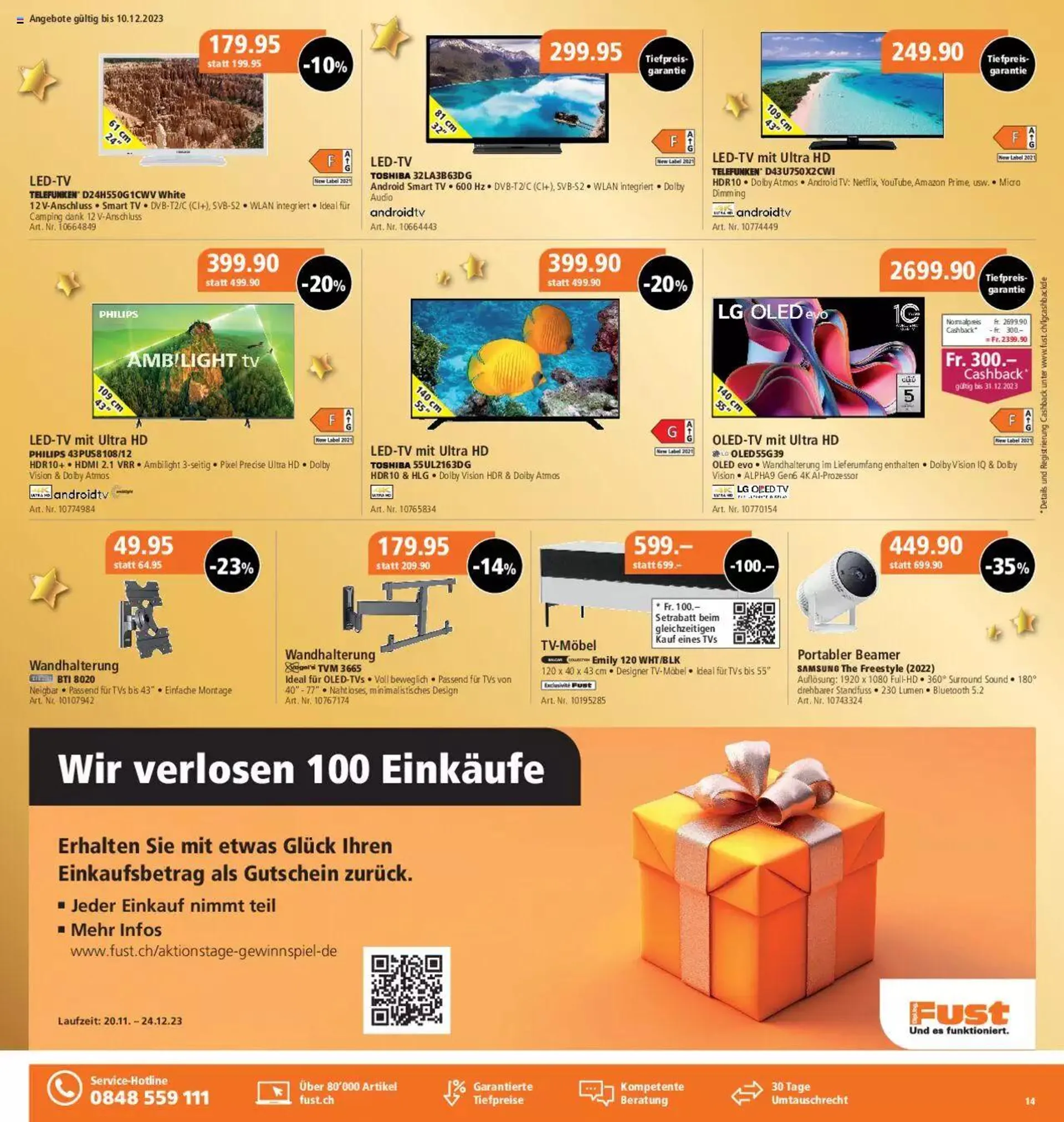 Fust Aktionen von 4. Dezember bis 10. Dezember 2023 - Prospekt seite  14