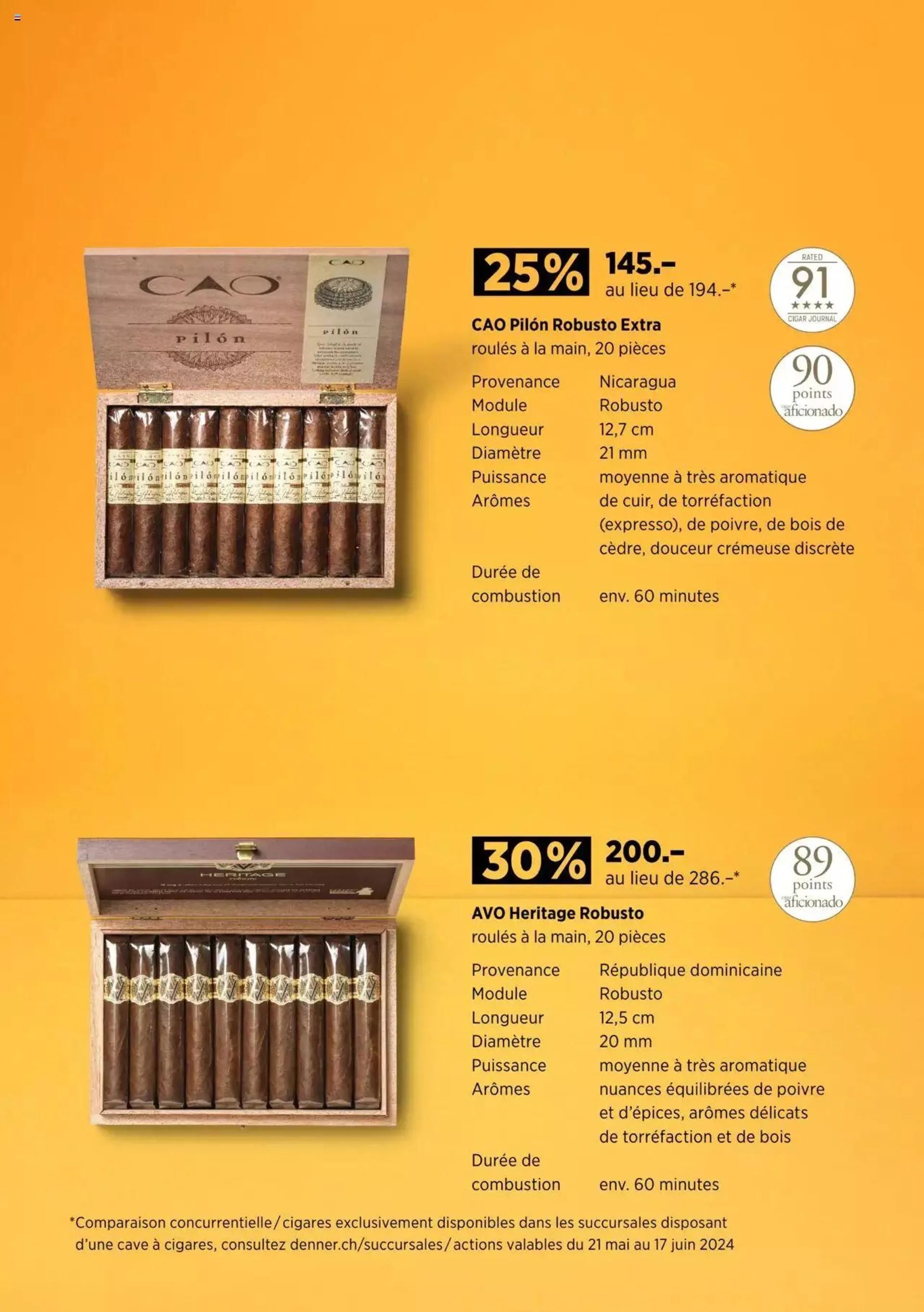 Denner Aktionen Drinks and Cigars FR von 21. Mai bis 31. Dezember 2024 - Prospekt seite  8