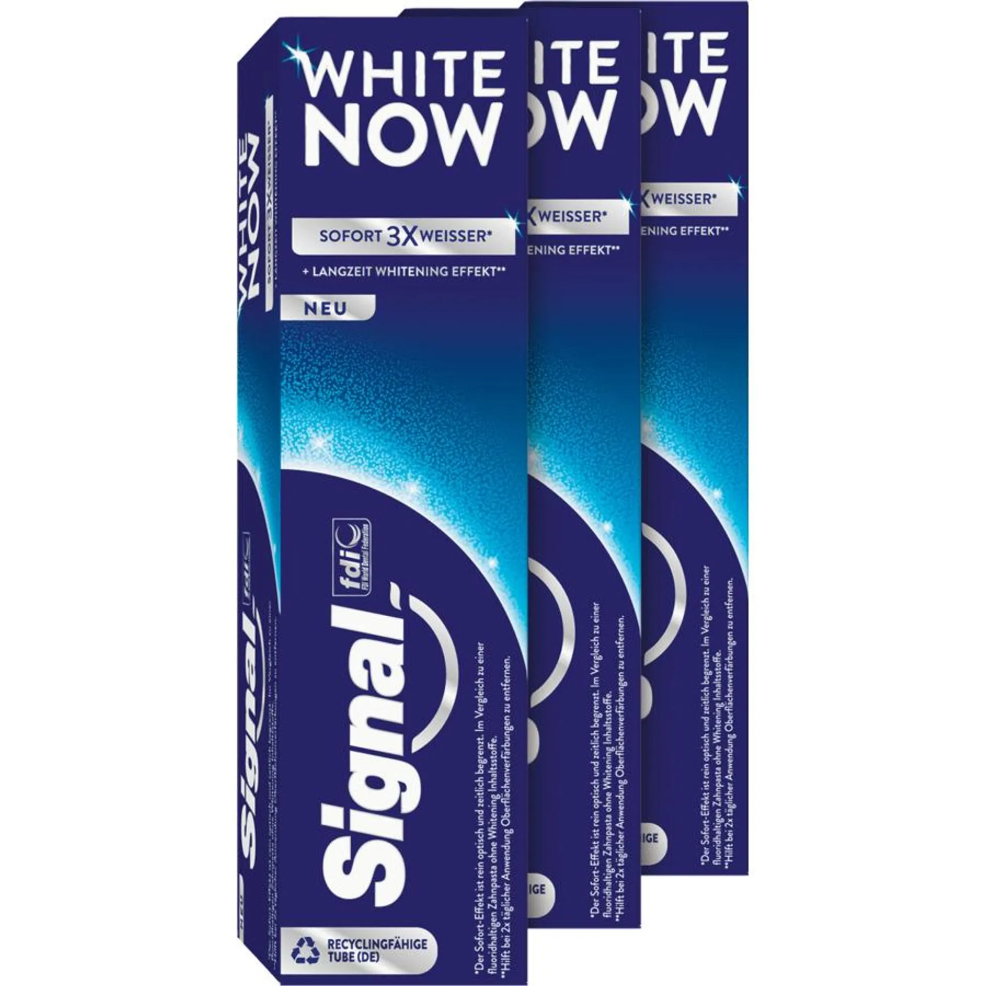 Signal Zahnpasta White Now 3 x 75 ml