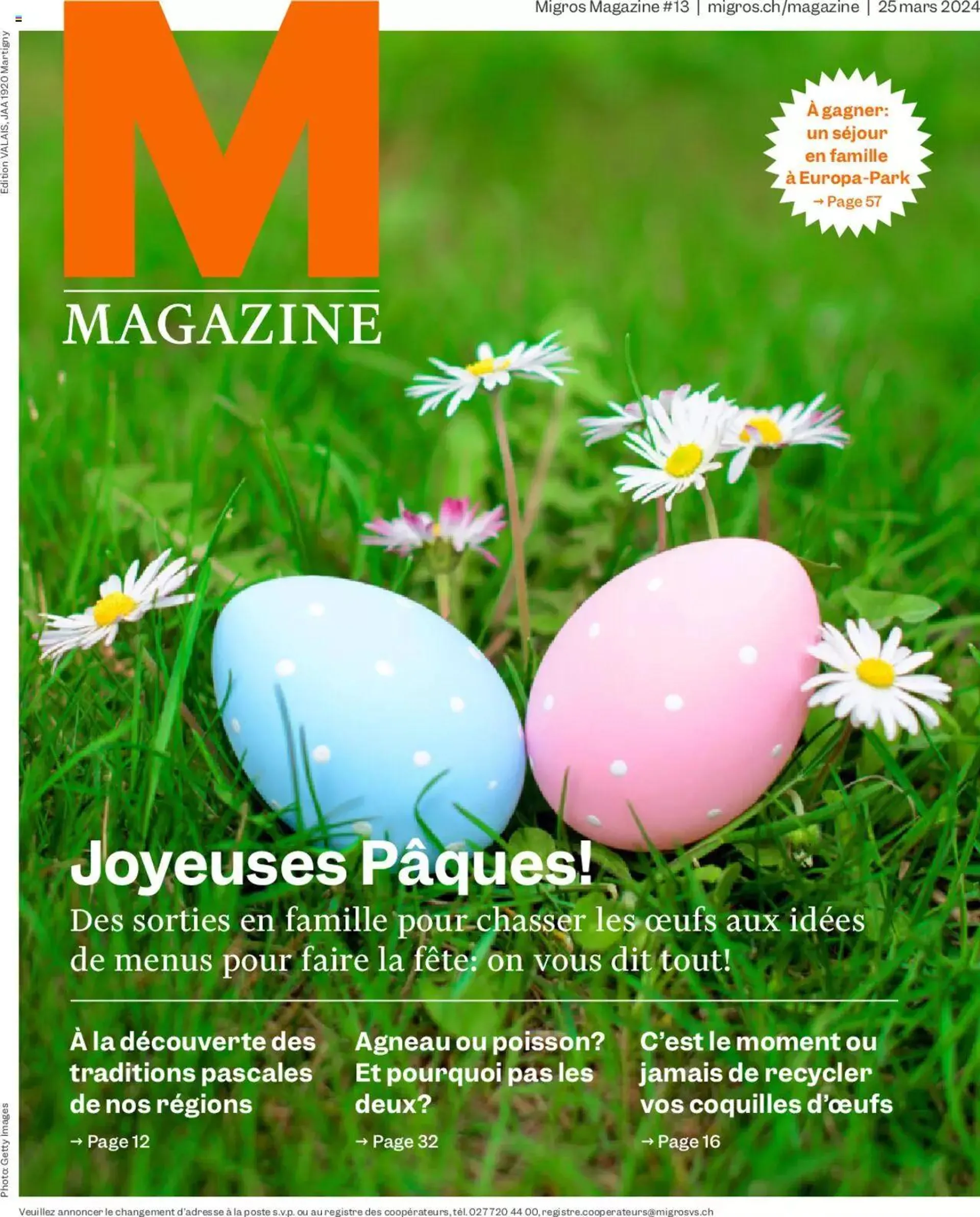Migros Magazin FR von 25. März bis 31. März 2024 - Prospekt seite  
