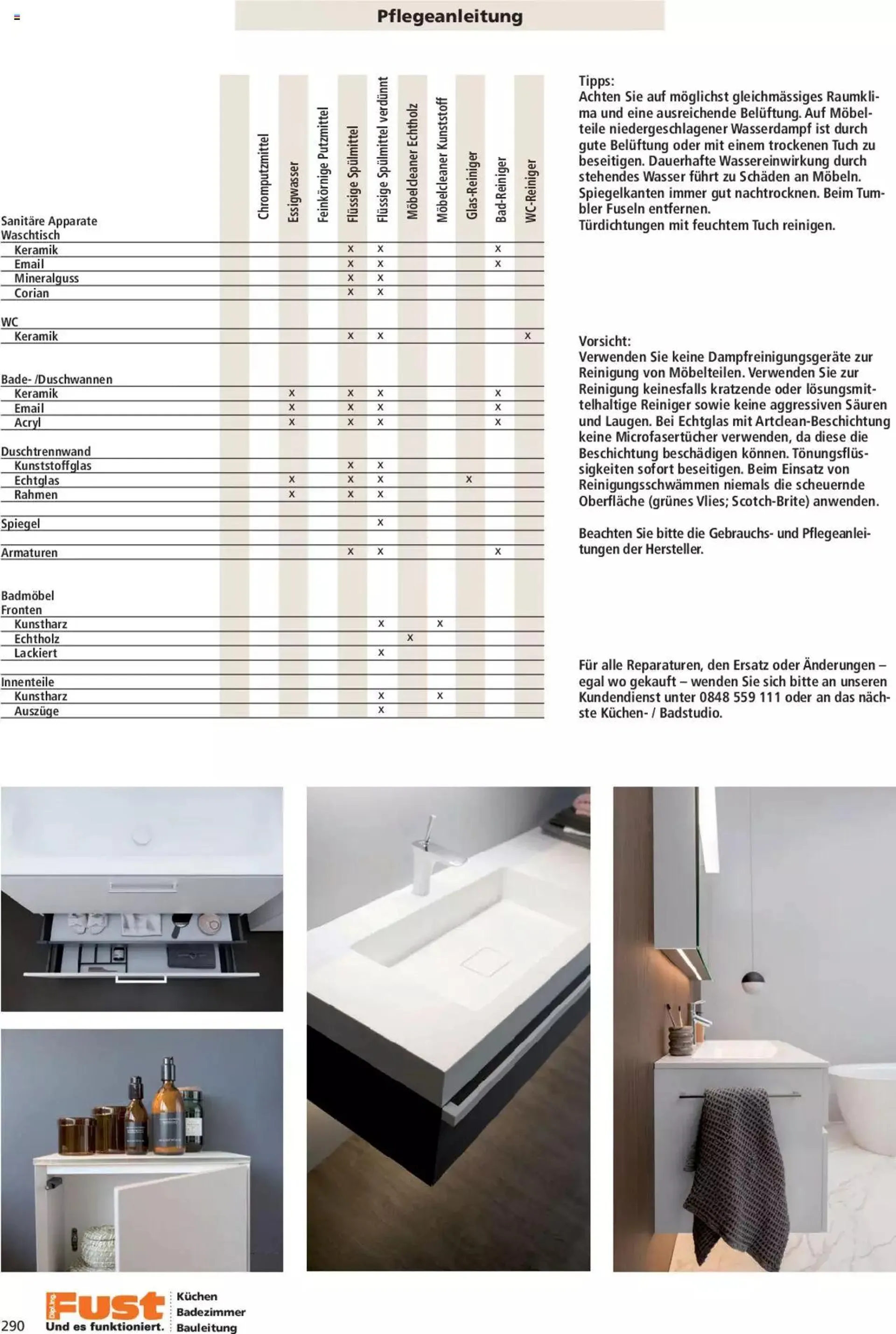 Fust Aktionen Badezimmermagazin von 17. April bis 31. Dezember 2024 - Prospekt seite  290