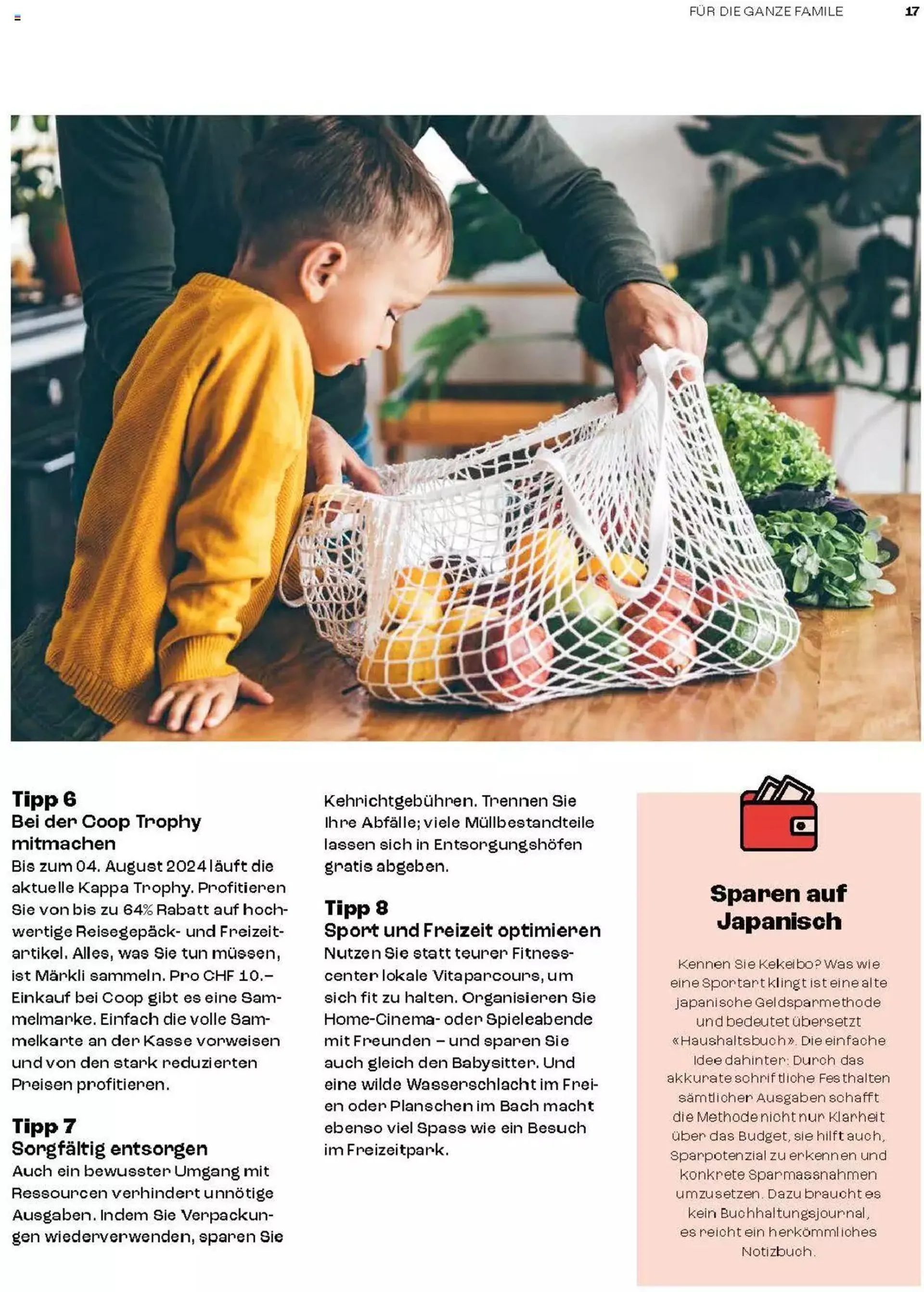 Coop Magazin Familien von 18. Juni bis 31. Dezember 2024 - Prospekt seite  17