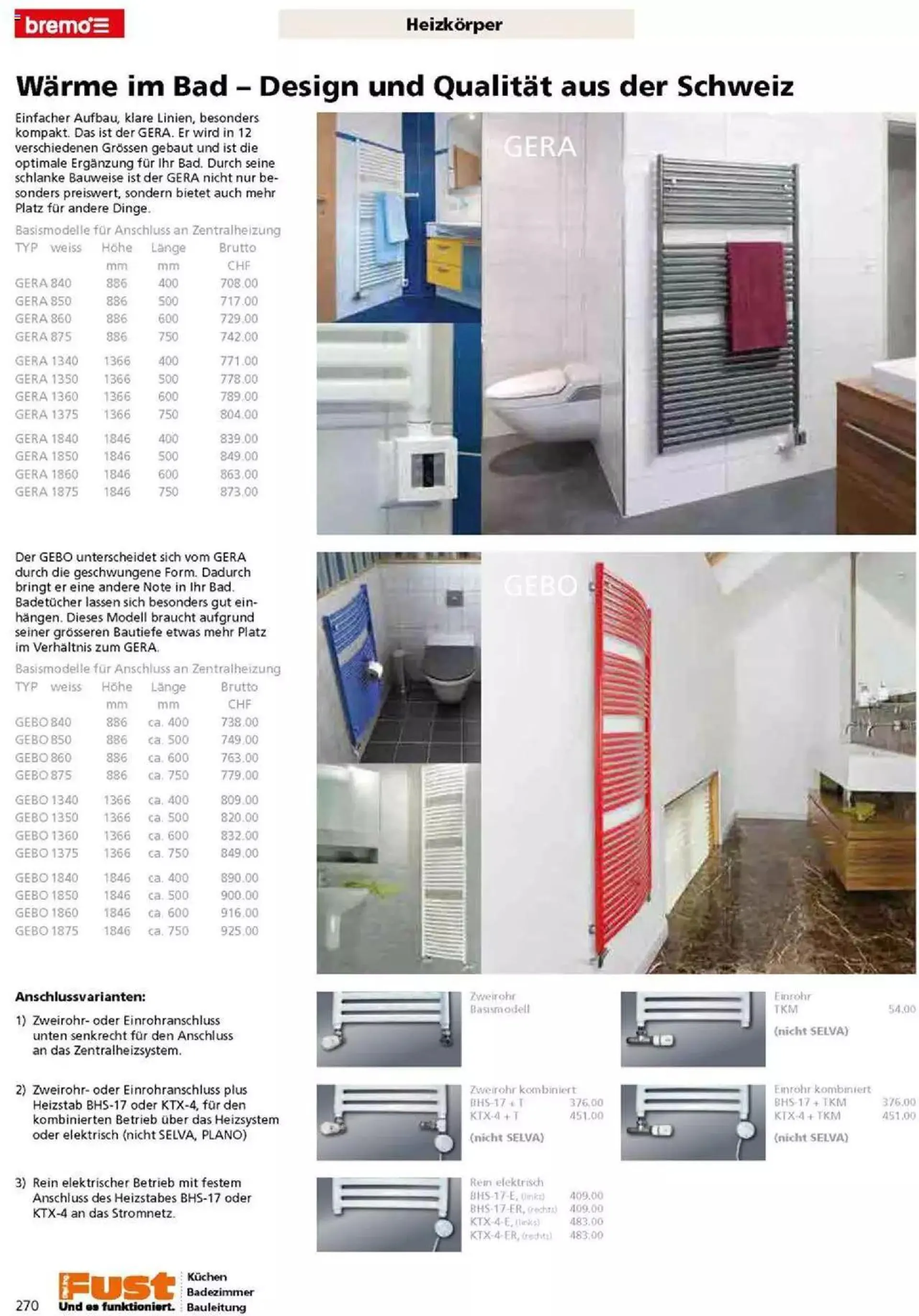 Fust Badezimmermagazin von 17. April bis 31. Dezember 2023 - Prospekt seite  270