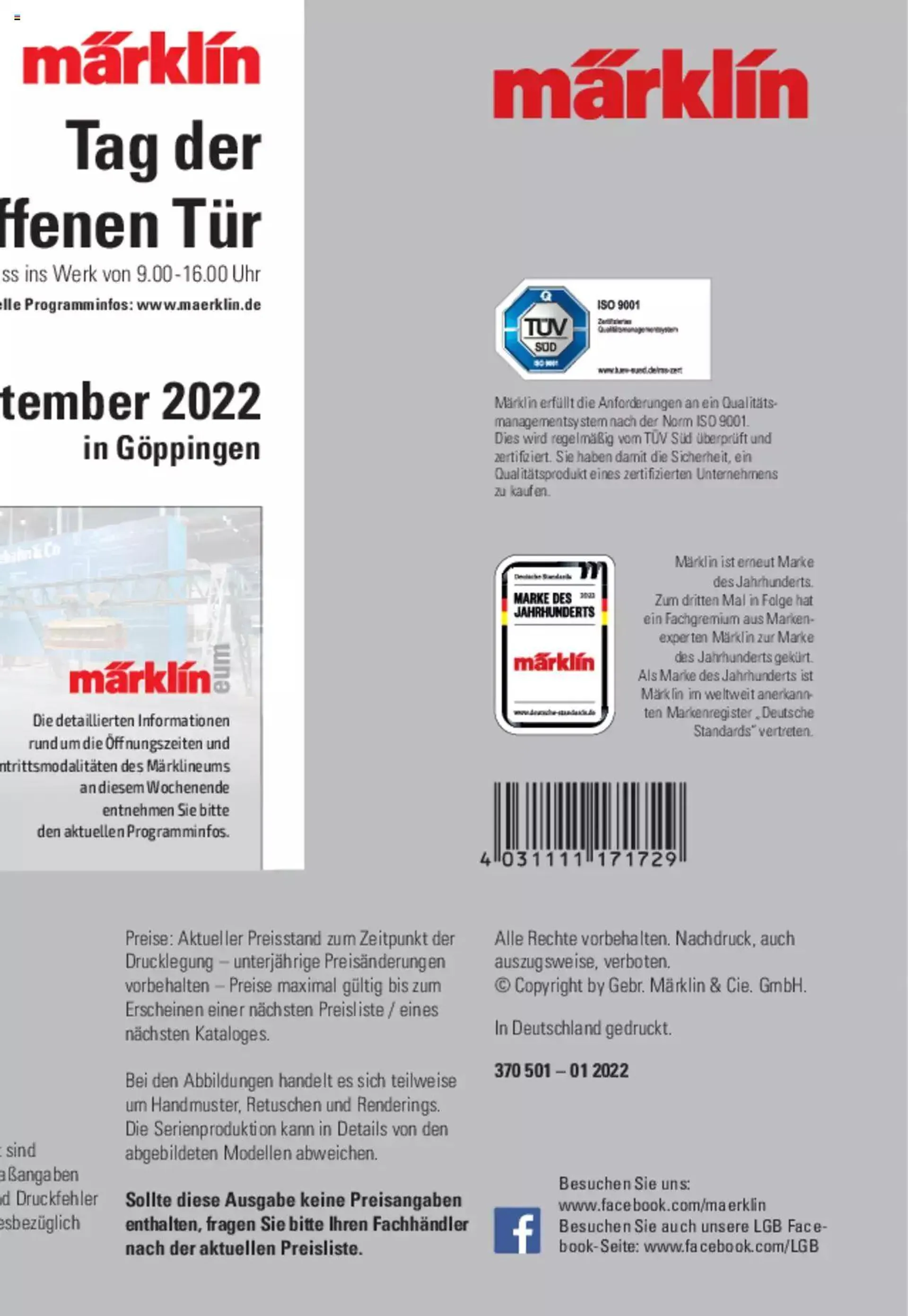 Conrad - Märklin Neuheiten 2022 von 28. März bis 31. Dezember 2023 - Prospekt seite  296