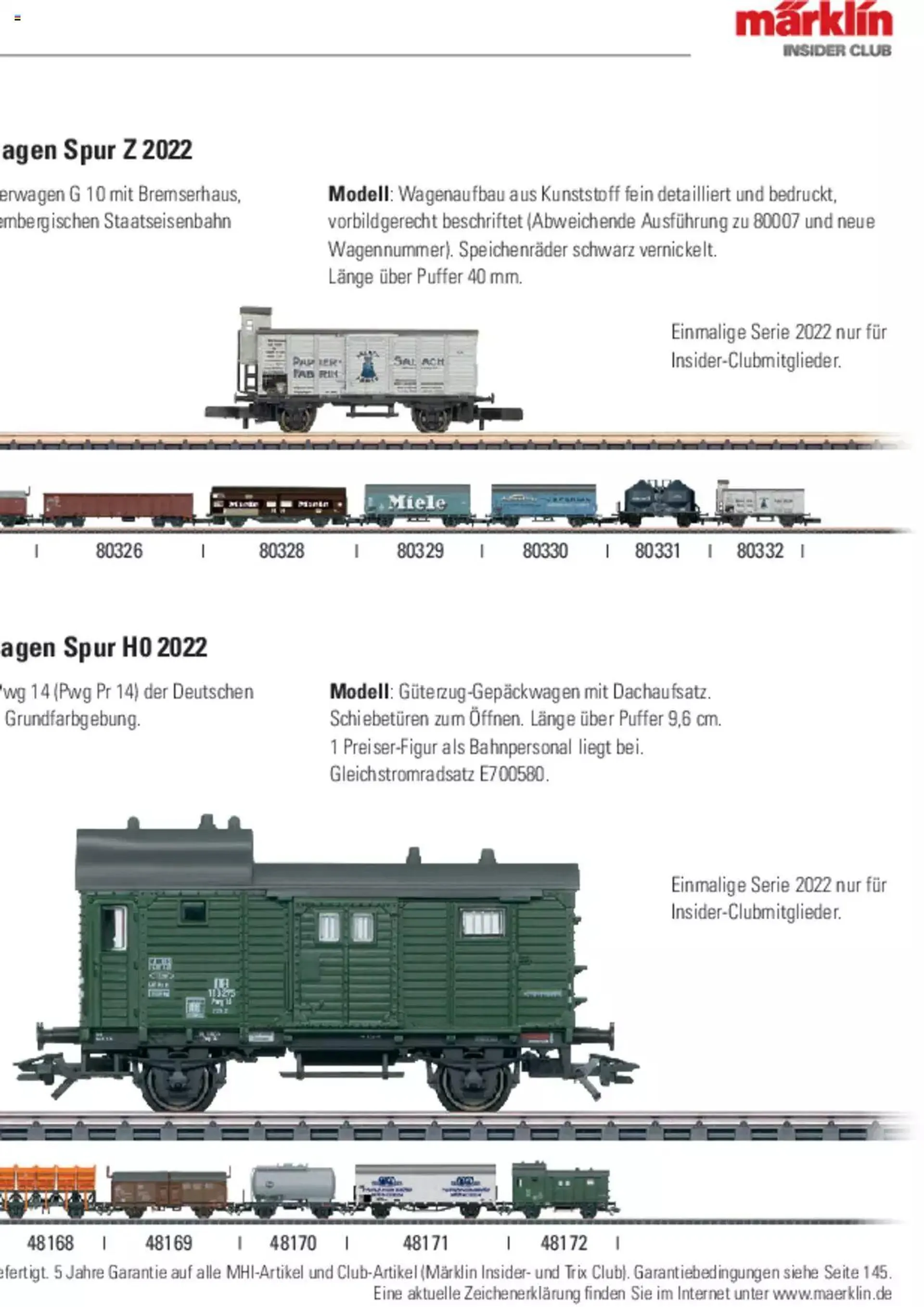 Conrad - Märklin Neuheiten 2022 von 28. März bis 31. Dezember 2023 - Prospekt seite  288