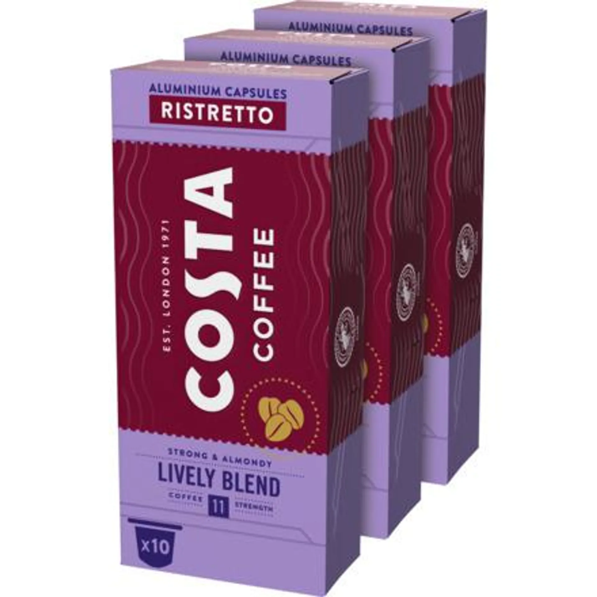 Costa Coffee Lively Blend Ristretto3x10K