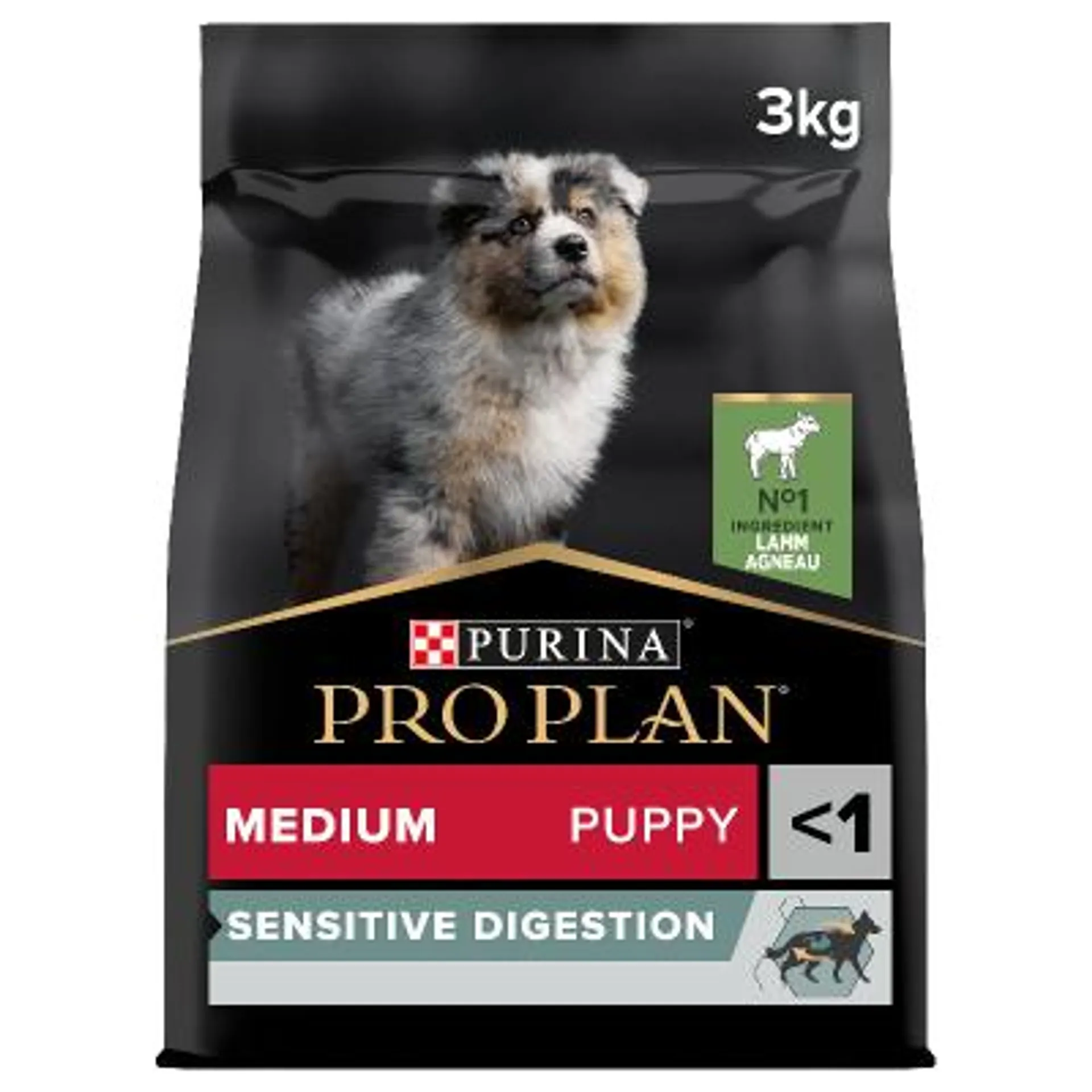 Pro Plan Hundefutter Puppy Medium Sensitive Digestion Lamm 3kg