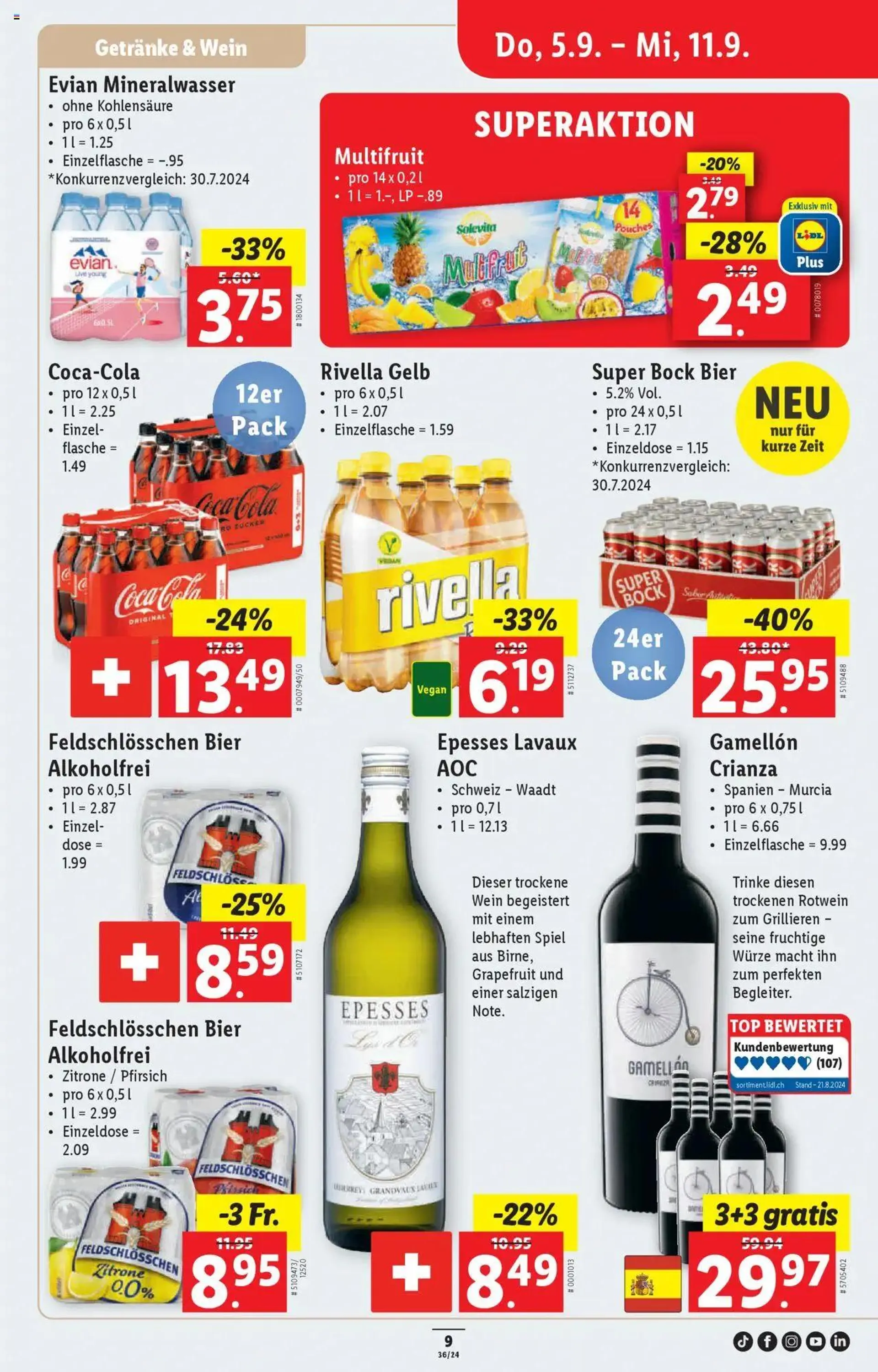 Lidl Aktionen von 5. September bis 11. September 2024 - Prospekt seite  9