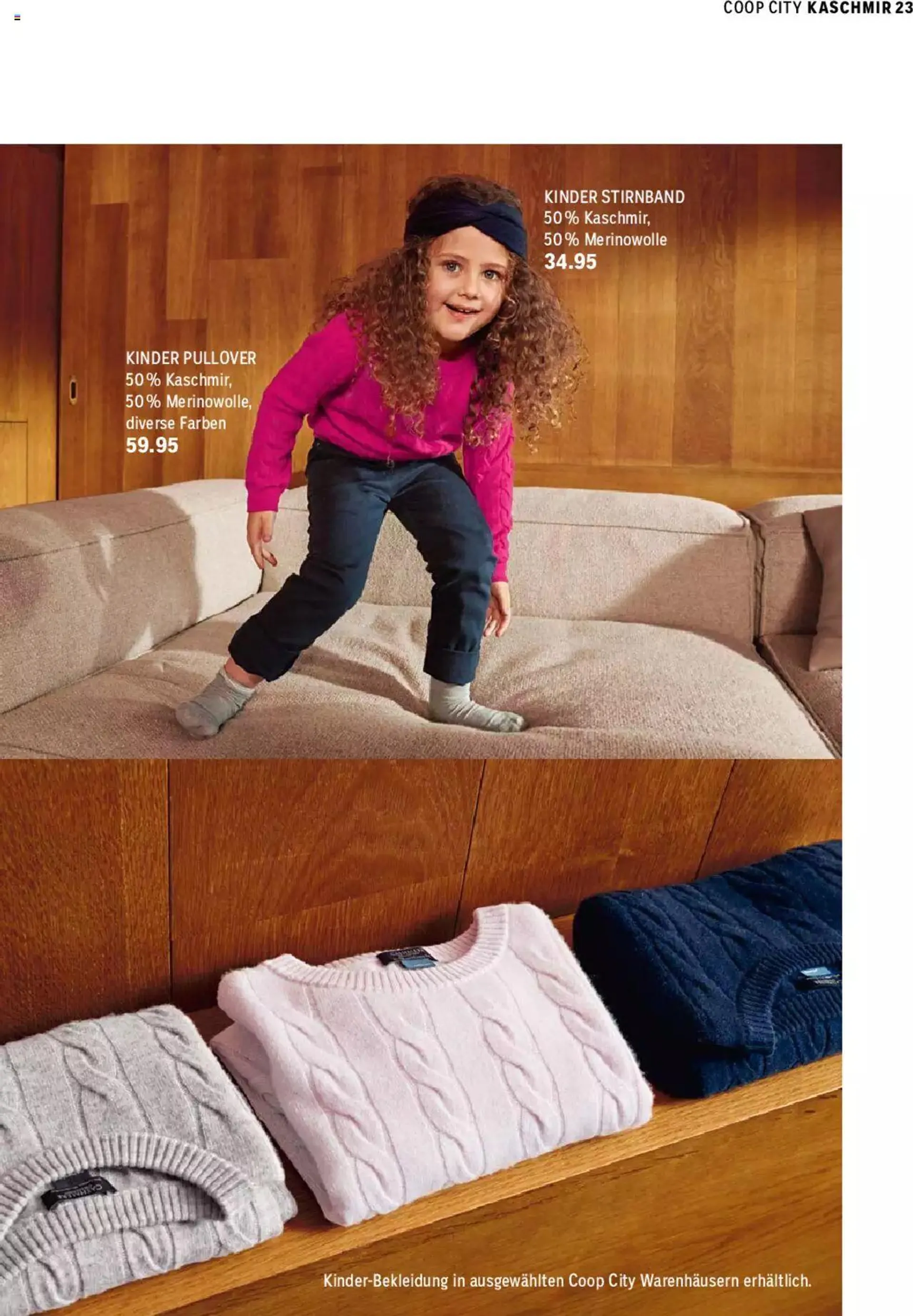 Coop City Aktionen Cashmere Collection von 5. September bis 31. Dezember 2023 - Prospekt seite  23