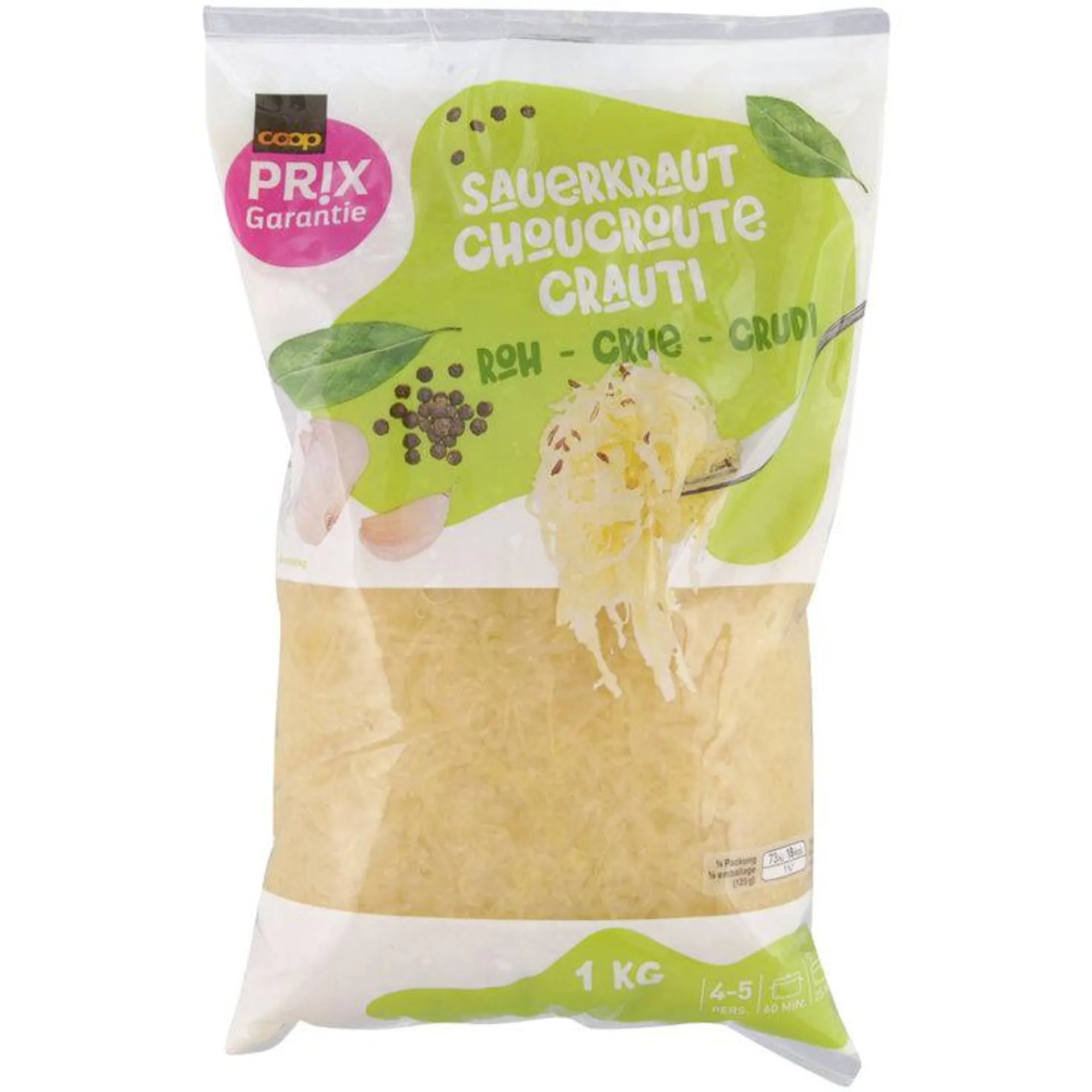 Prix Garantie Sauerkraut roh