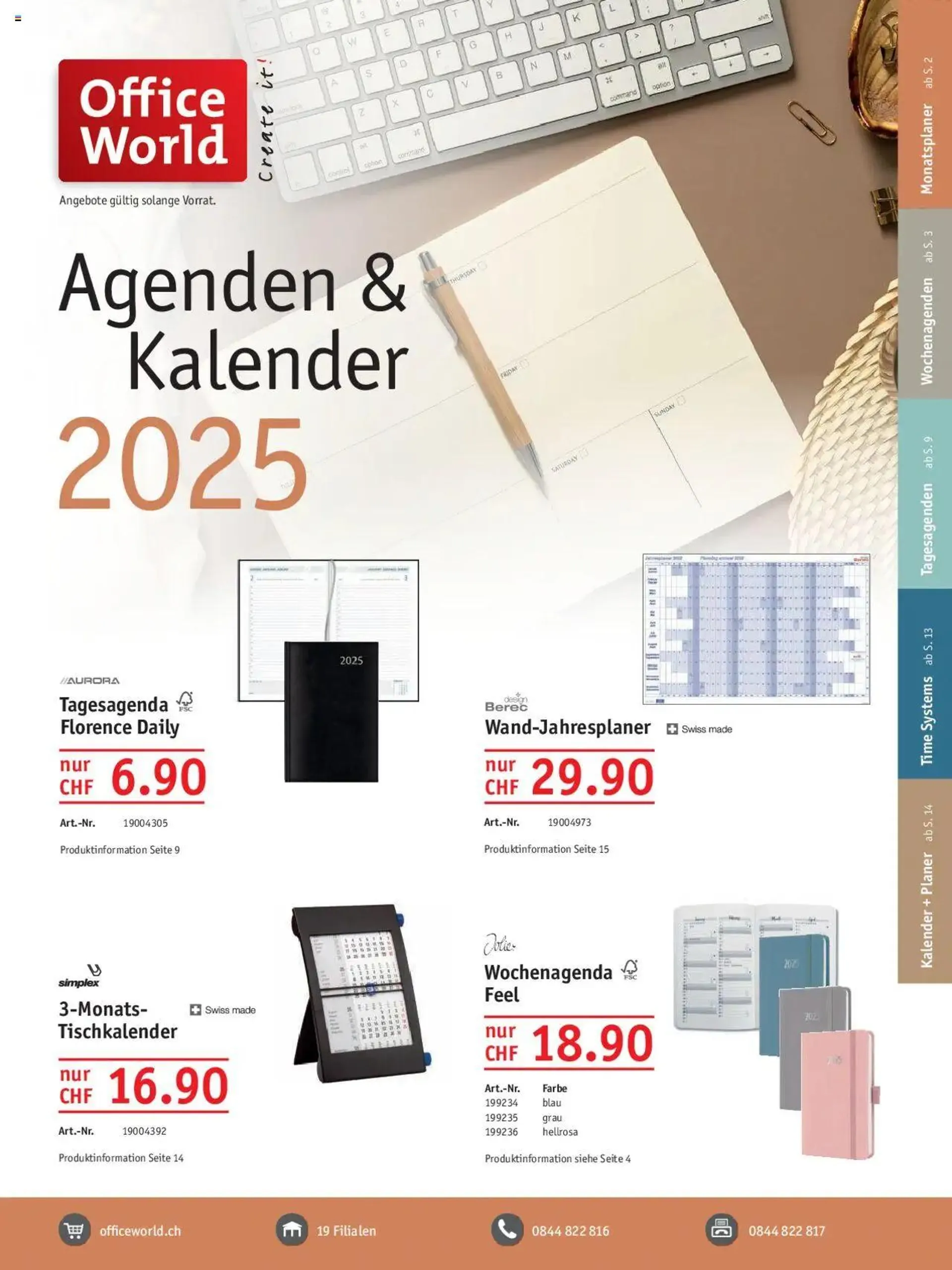 Office World Aktionen Agenden & Kalender 2025 - 0