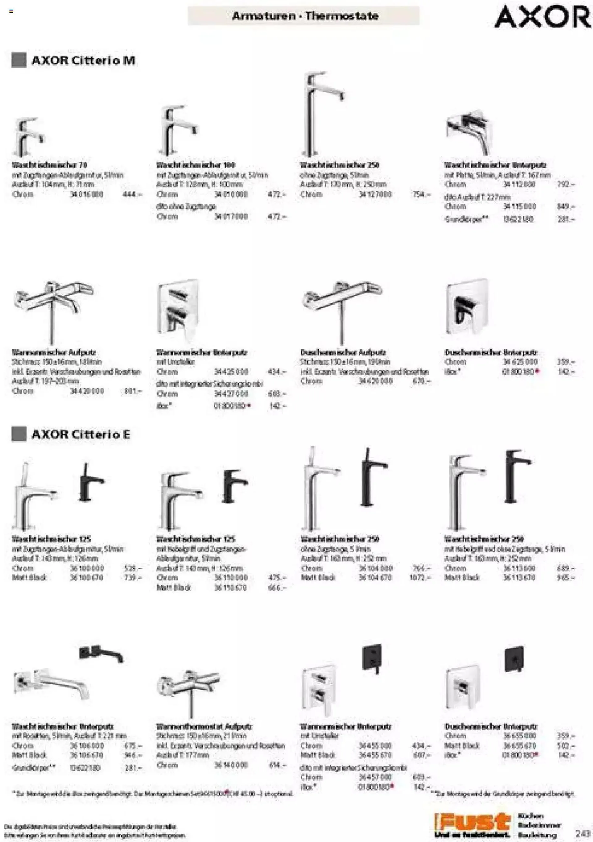 Fust Badezimmermagazin von 17. April bis 31. Dezember 2023 - Prospekt seite  243