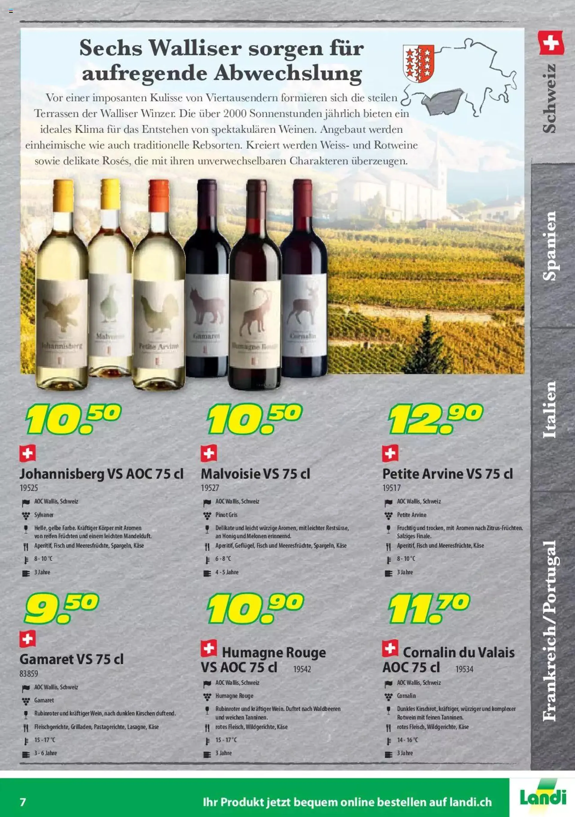 Landi Weinfestival von 21. März bis 31. Dezember 2023 - Prospekt seite  7