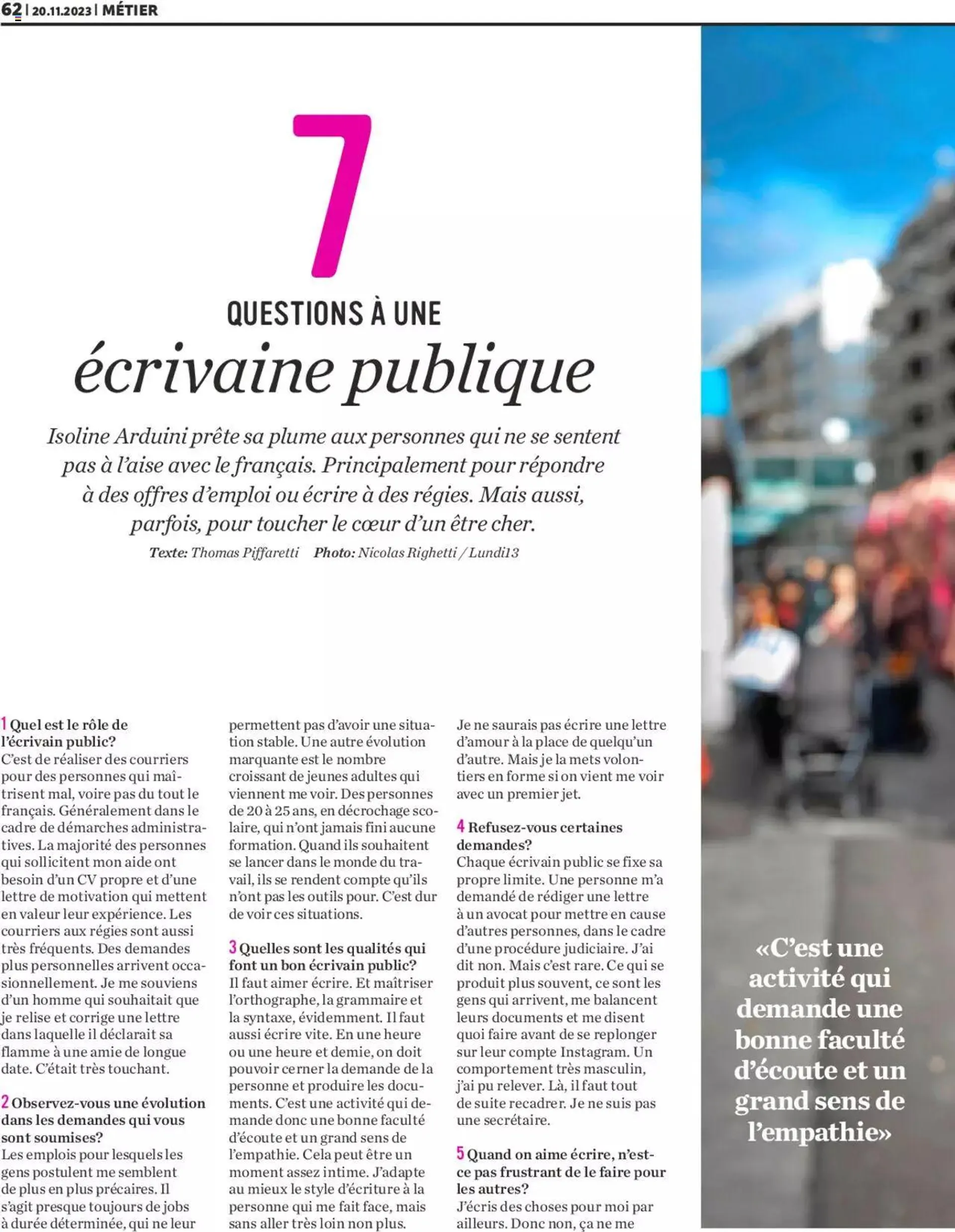Migros Magazin FR von 20. November bis 31. Dezember 2023 - Prospekt seite  62