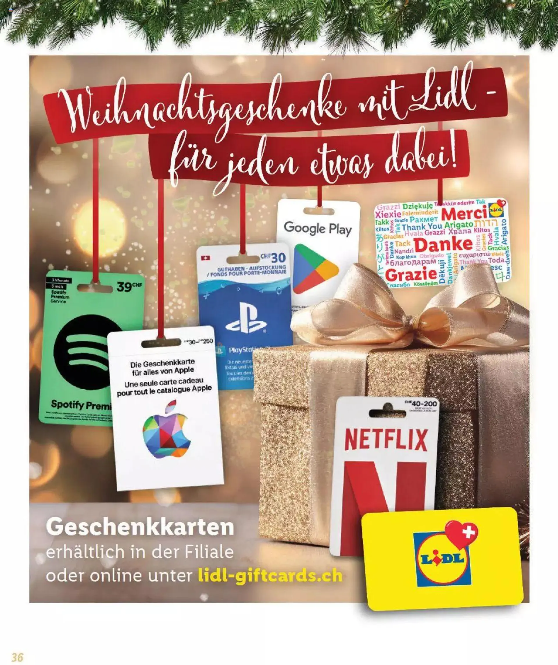Lidl Magische Weihtnachstzeit von 2. November bis 31. Dezember 2023 - Prospekt seite  36