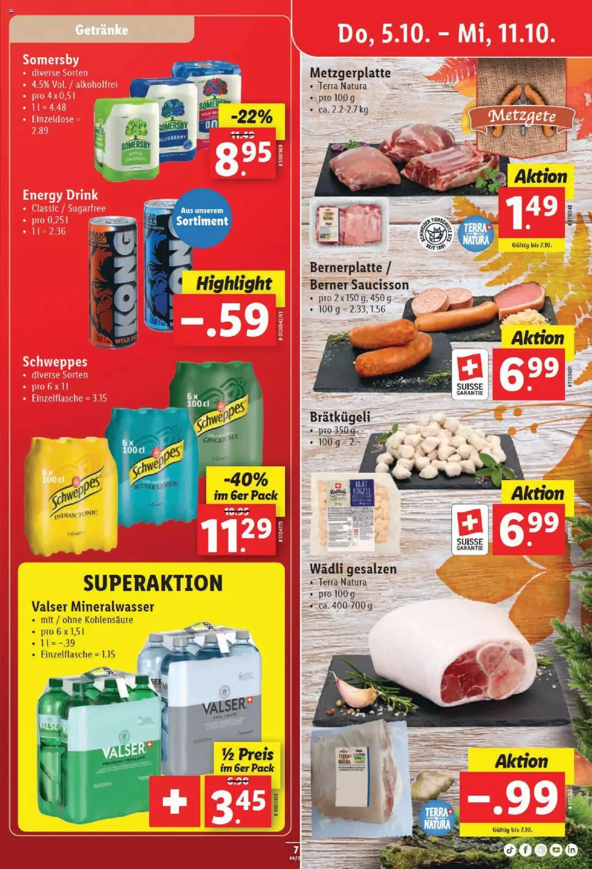 Lidl Aktionen von 5. Oktober bis 11. Oktober 2023 - Prospekt seite  7