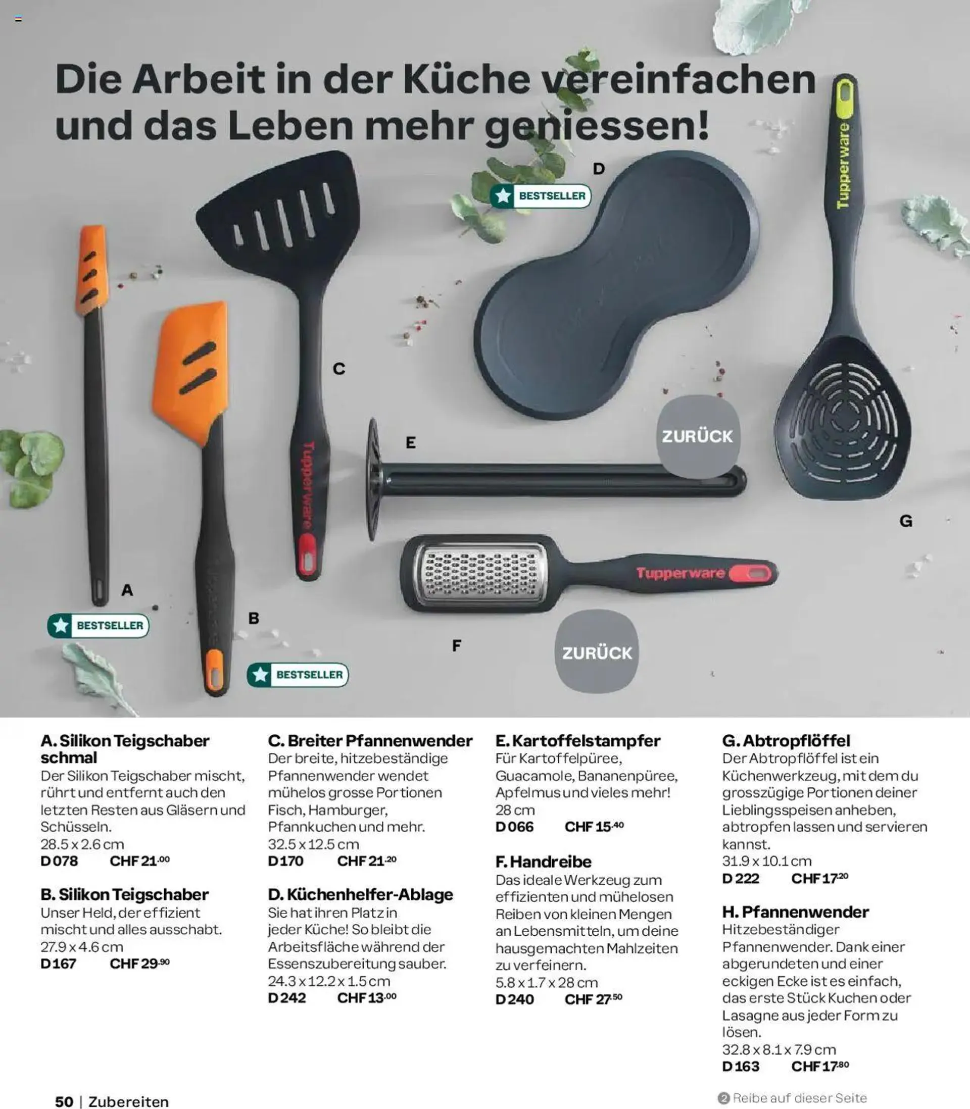 Tupperware Aktionen Herbst / Winter 2024/25 von 2. September bis 31. Dezember 2024 - Prospekt seite  50
