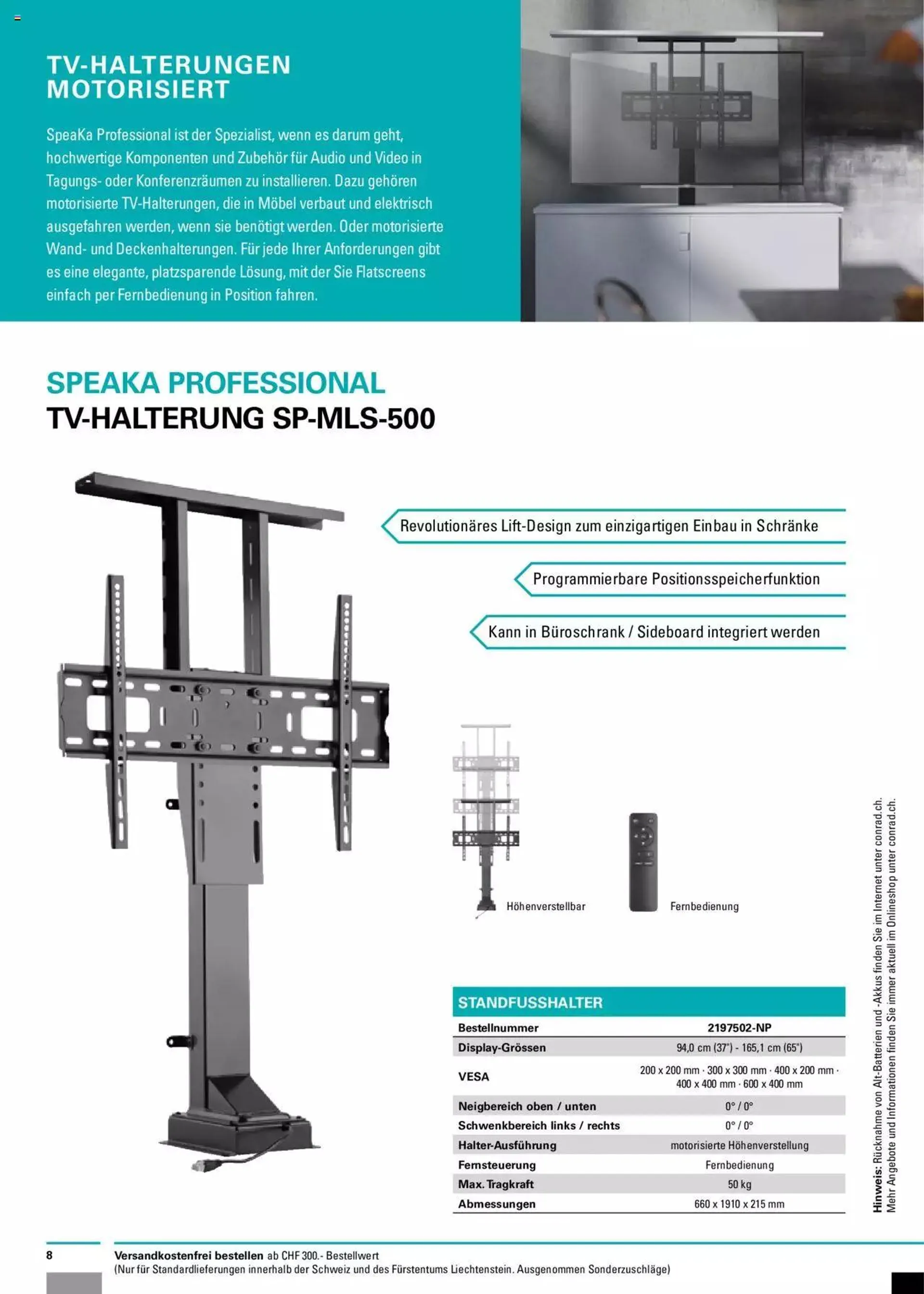 Conrad Halter Systeme von 5. September bis 31. Dezember 2024 - Prospekt seite  8