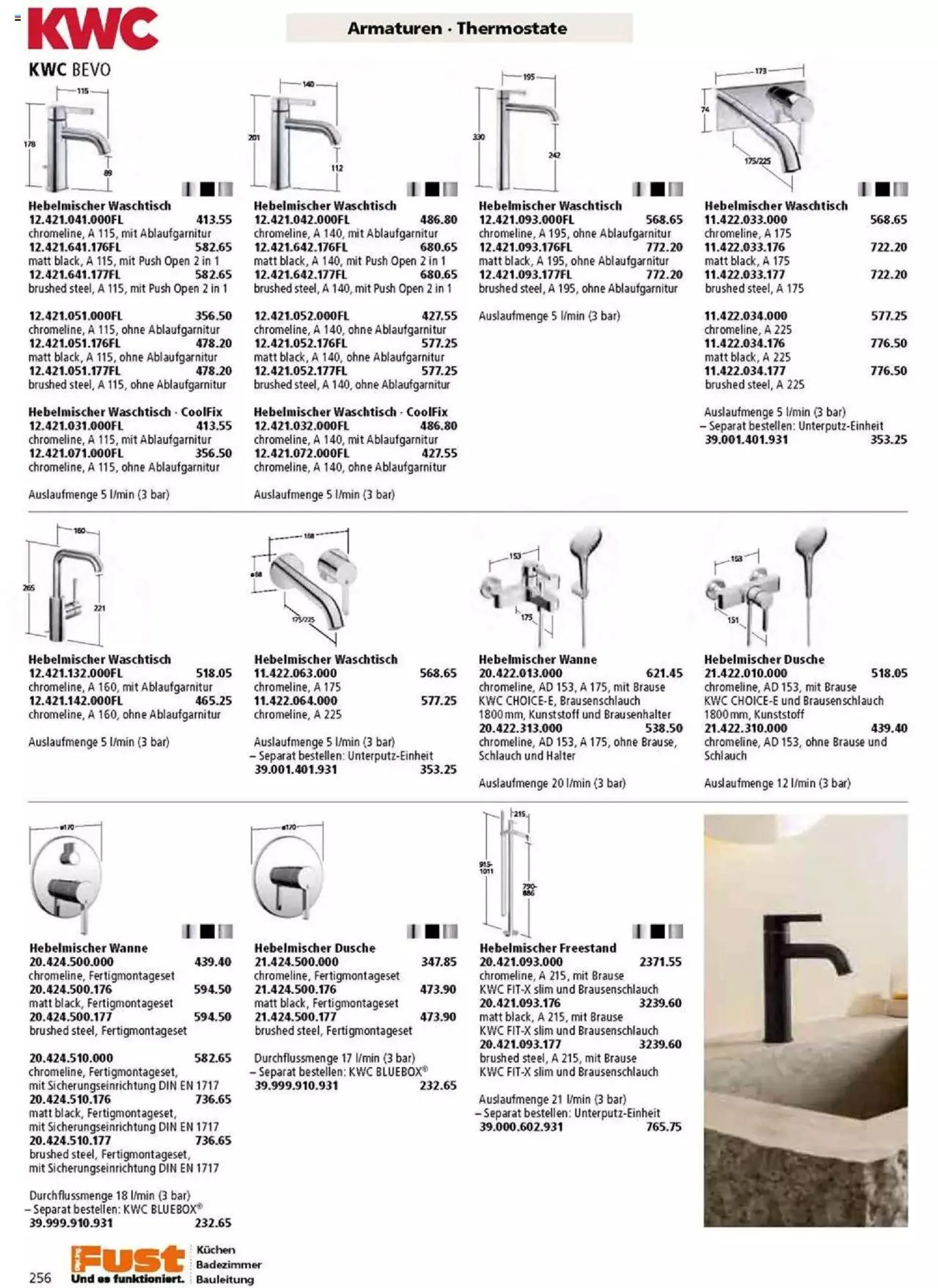 Fust Badezimmermagazin von 17. April bis 31. Dezember 2023 - Prospekt seite  256