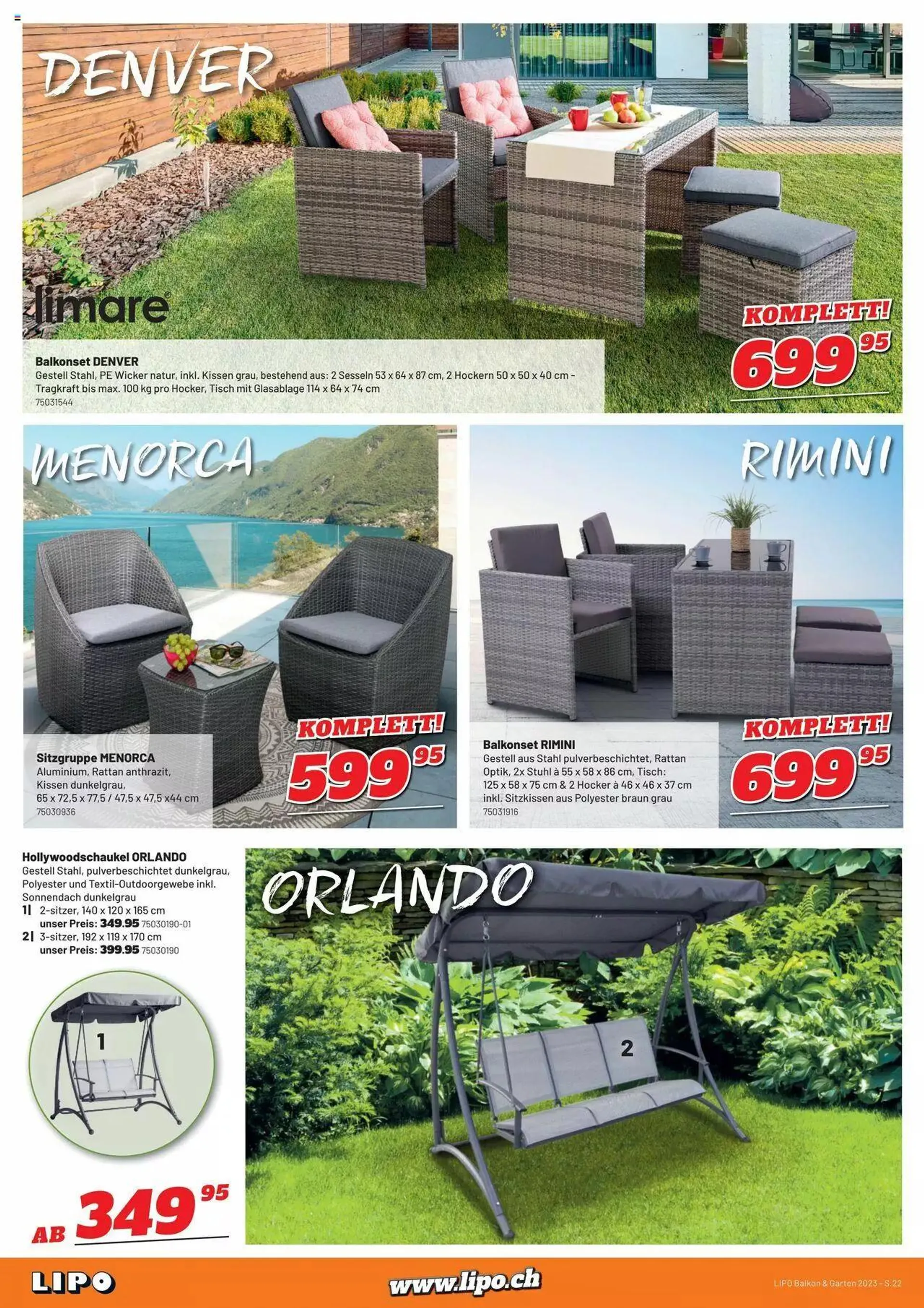 Lipo Gartenkatalog von 23. Februar bis 30. September 2023 - Prospekt seite  22