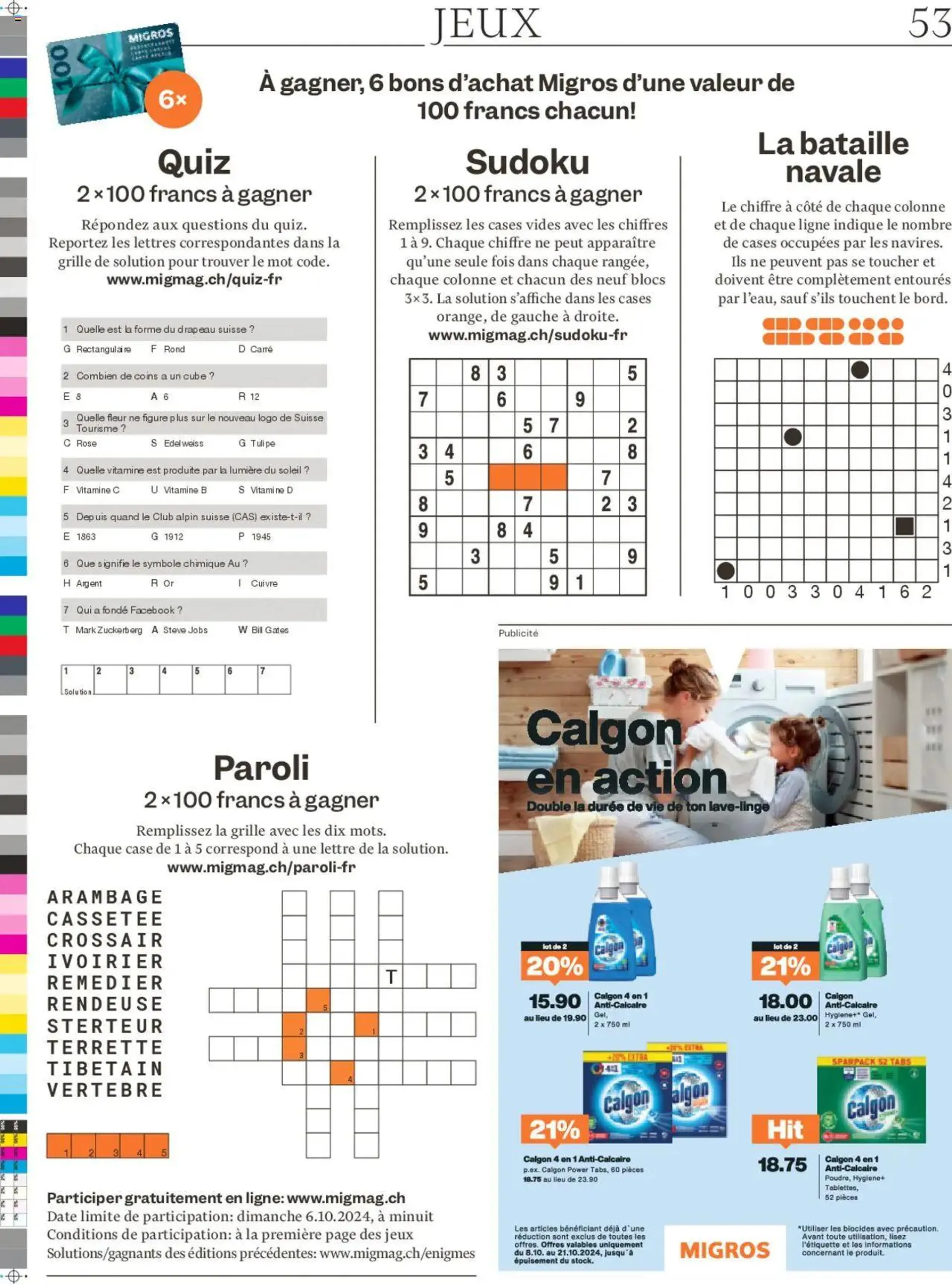 Migros Magazin FR von 7. Oktober bis 31. Dezember 2024 - Prospekt seite  53