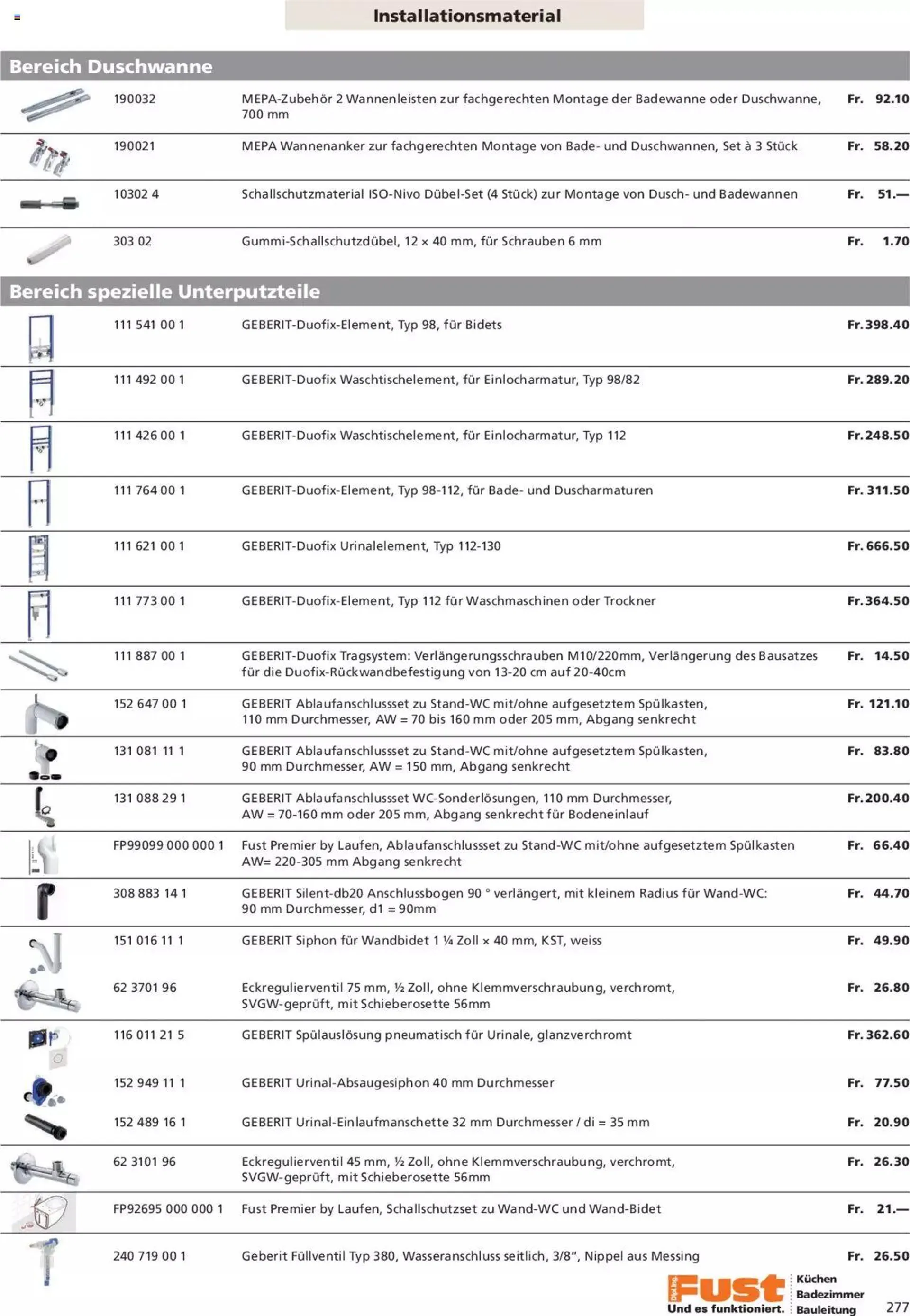 Fust Aktionen Badezimmermagazin von 17. April bis 31. Dezember 2024 - Prospekt seite  277