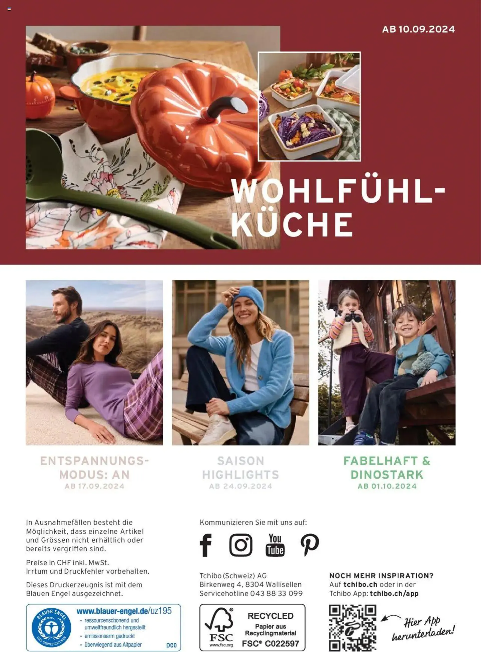 Tchibo Aktionen Filialen von 3. September bis 31. Dezember 2024 - Prospekt seite  20