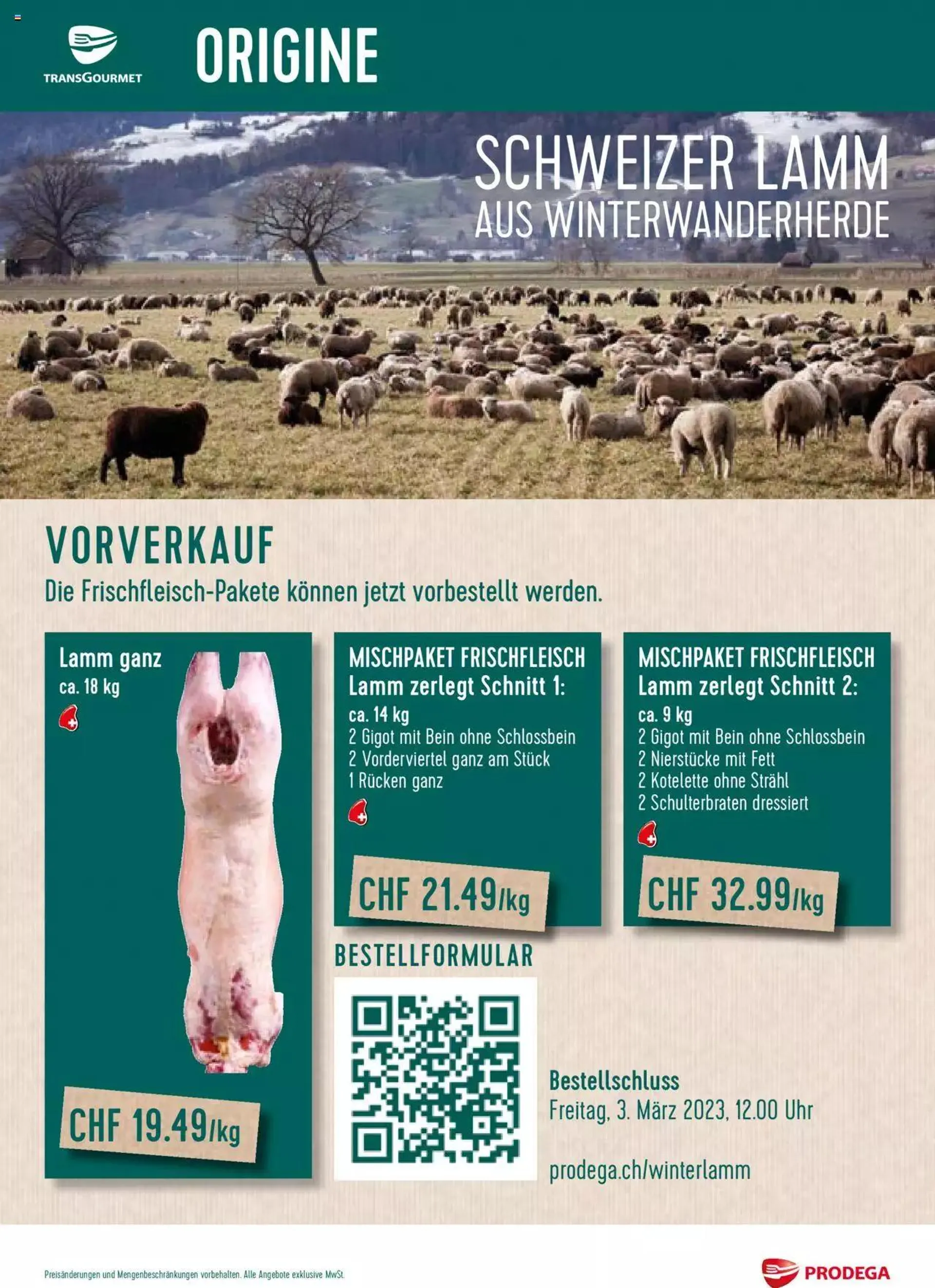 Prodega - Schweizer Lamm aus Winterwanderherde - 1