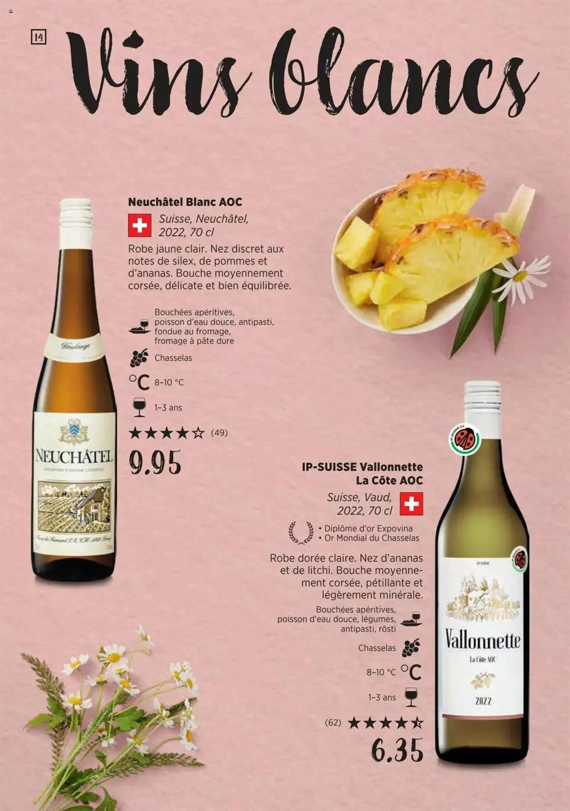 Denner Guide des vins 2023 /2024 FR von 11. September bis 31. Dezember 2023 - Prospekt seite  14