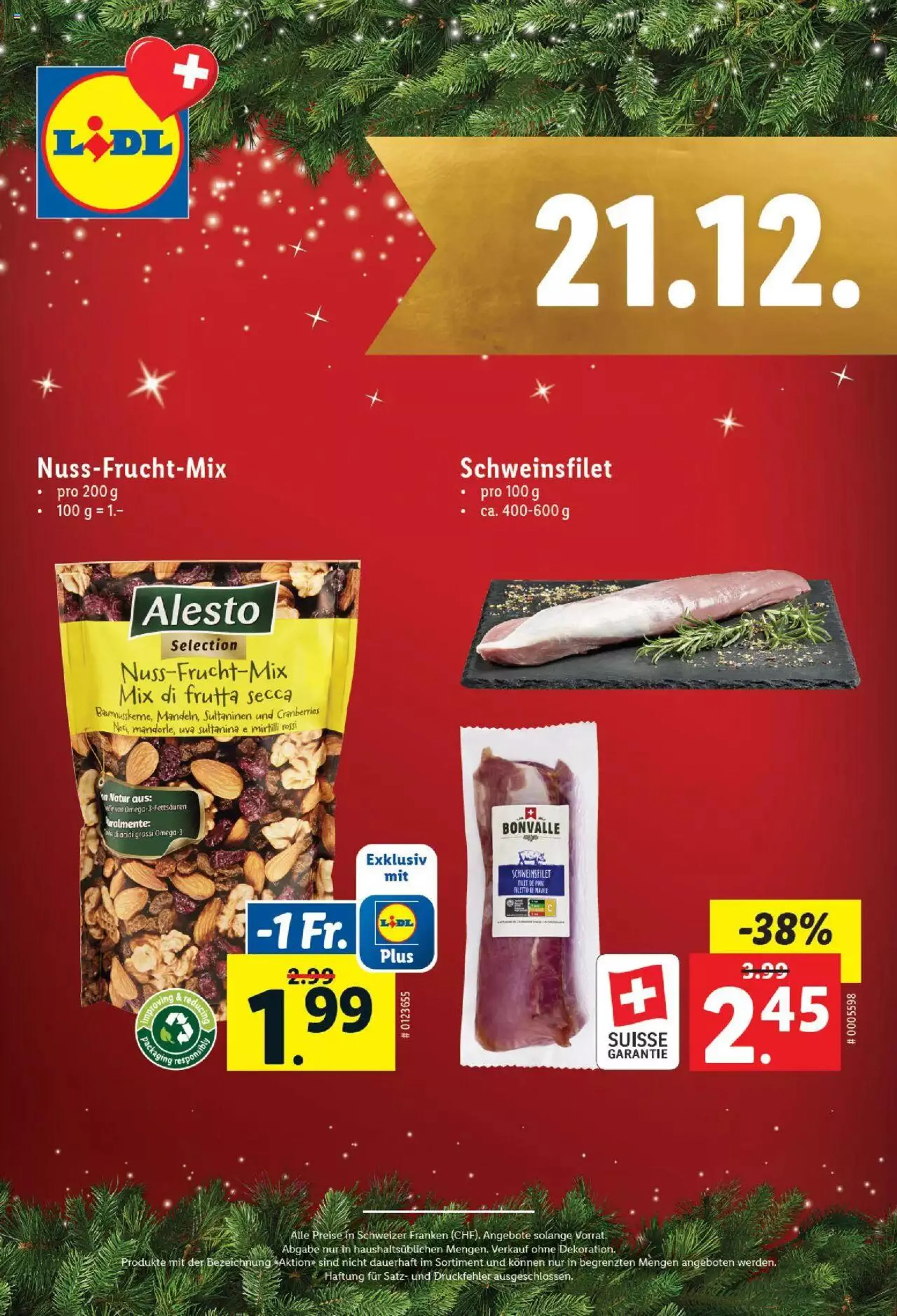Lidl Aktionen Magische Weihnachtszeit von 1. Dezember bis 24. Dezember 2023 - Prospekt seite  21