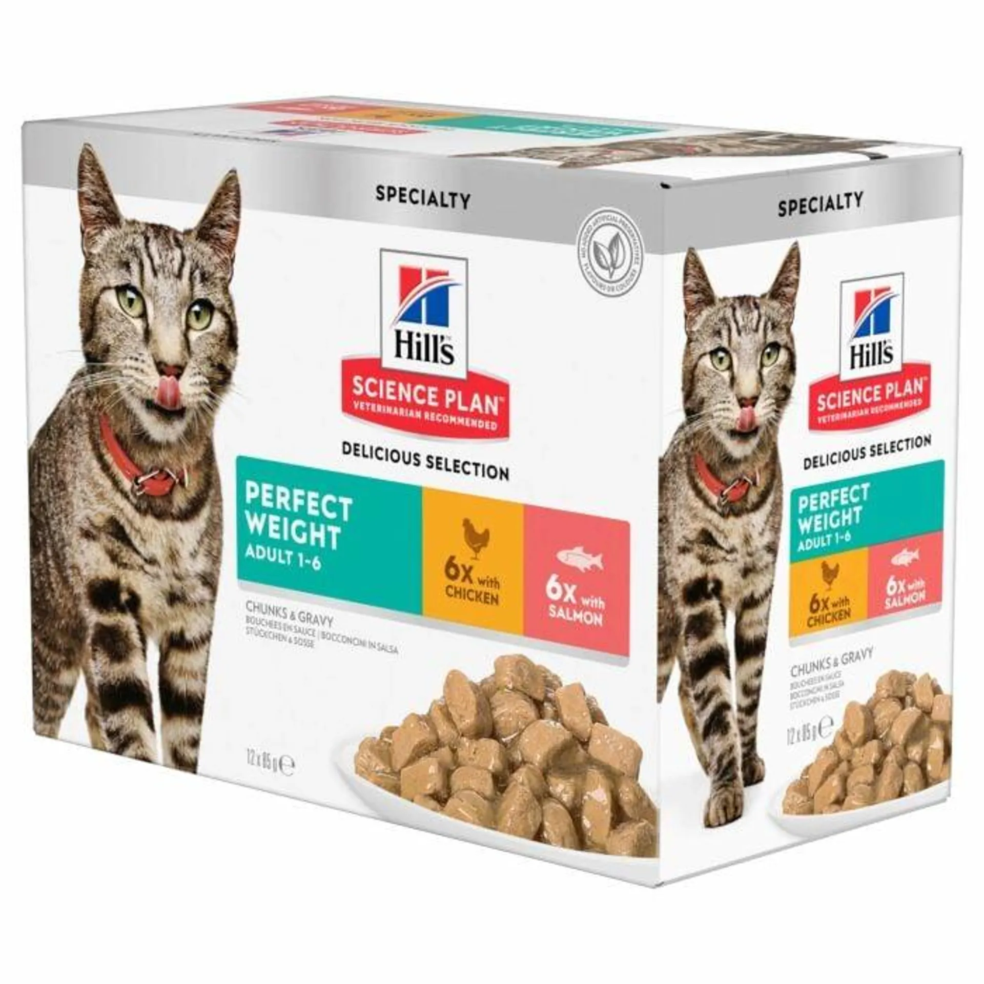 Hill's Katzenfutter Science Plan Adult Perfect Weight Multipack Huhn & Lachs