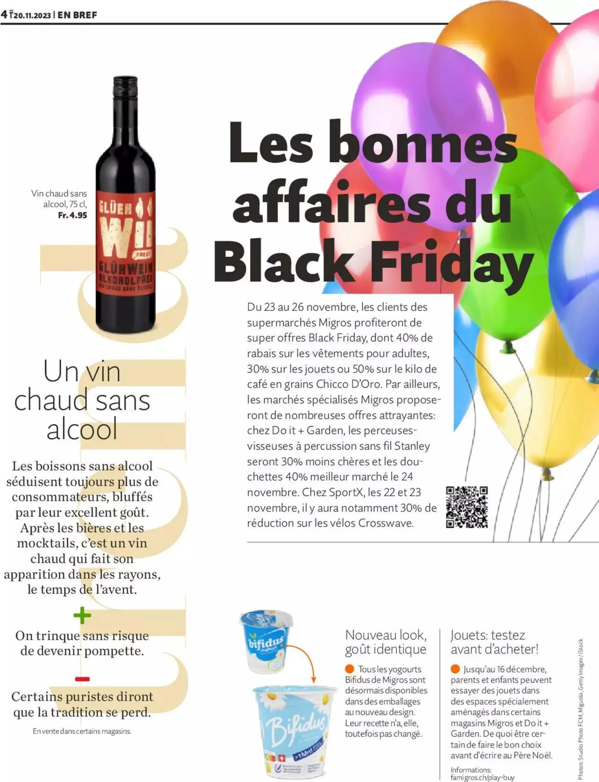 Migros Magazin FR von 20. November bis 31. Dezember 2023 - Prospekt seite  4