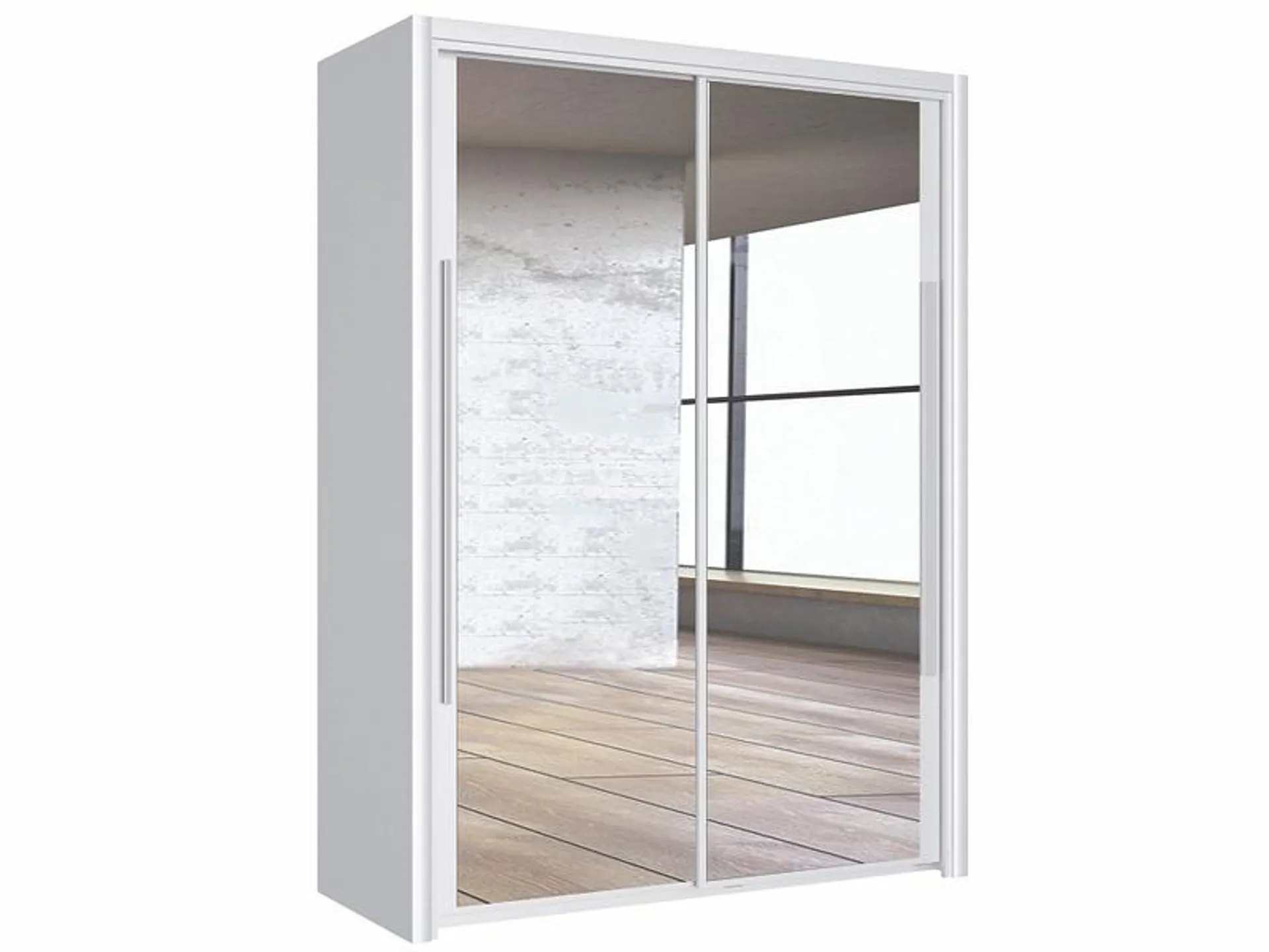 Schwebetürenschrank BREST weiss