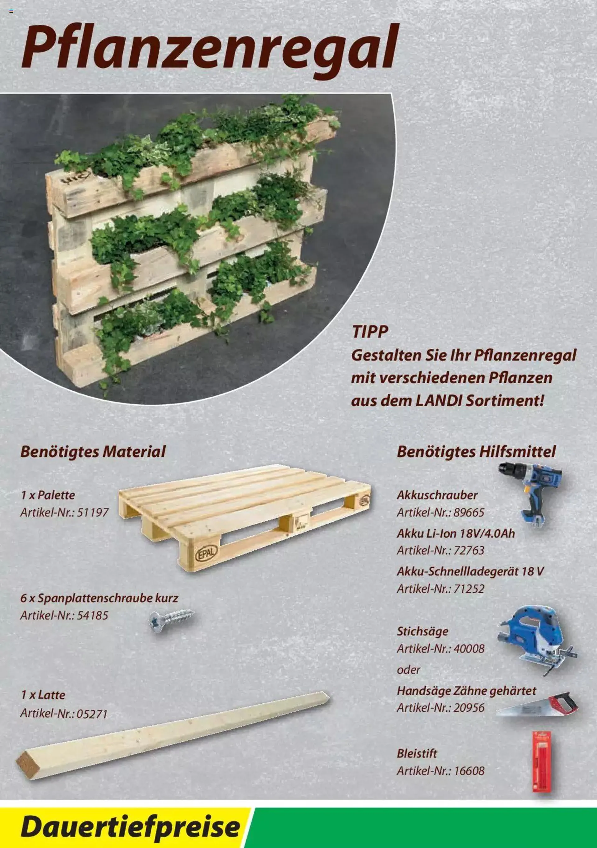 Landi Aktionen Palettenmöbel 2024 von 8. März bis 31. Dezember 2024 - Prospekt seite  4