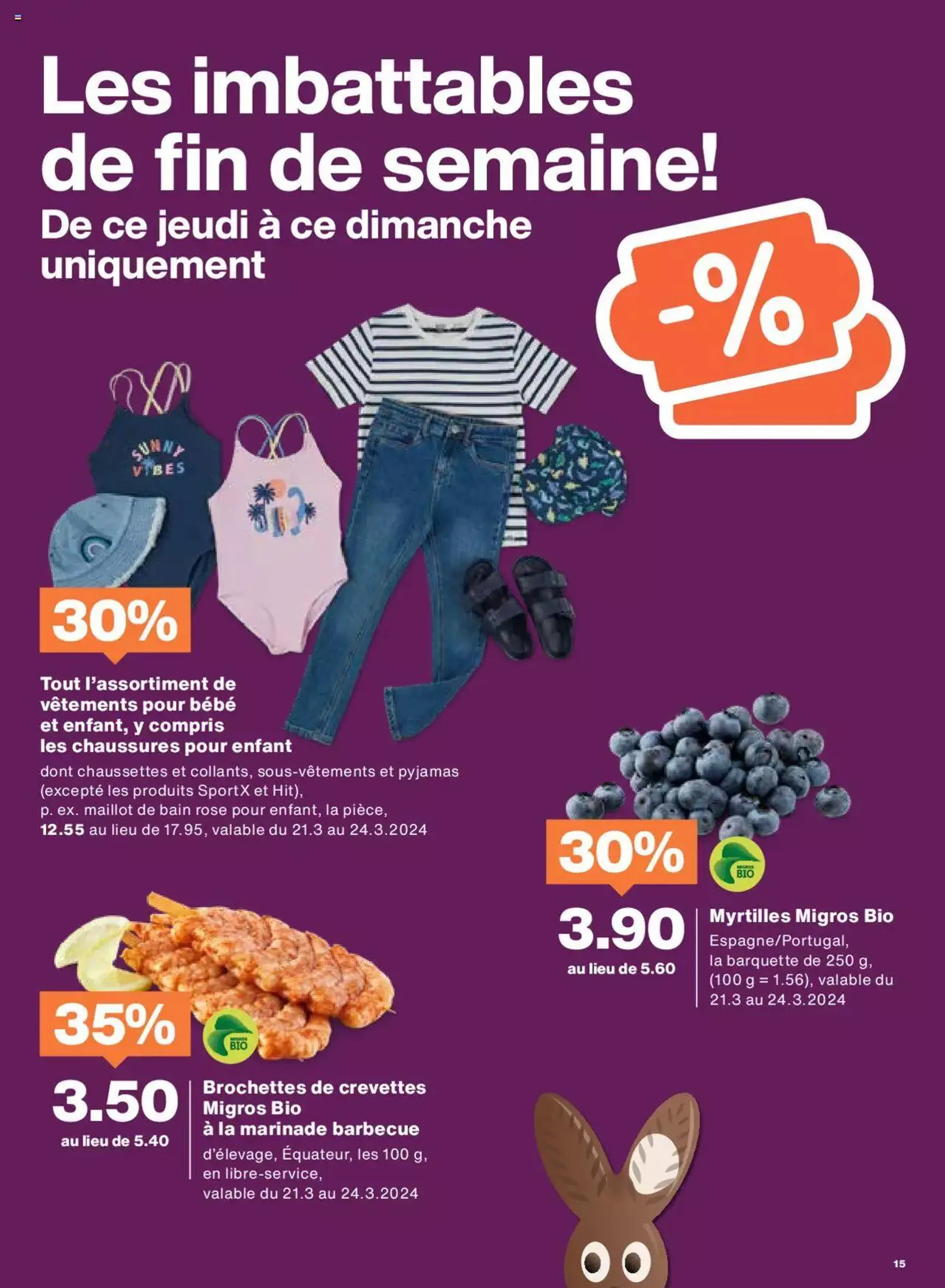 Migros Aktionen von 19. März bis 25. März 2024 - Prospekt seite  15
