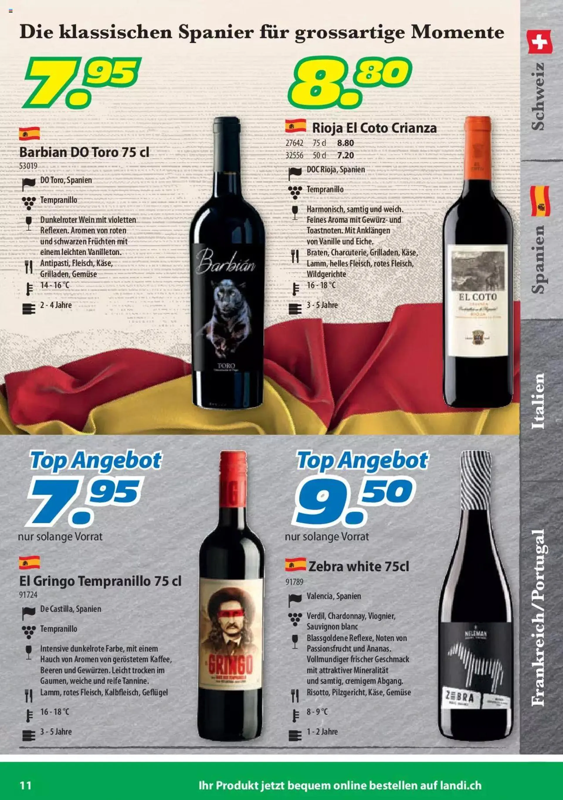 Landi Weinfestival von 21. März bis 31. Dezember 2023 - Prospekt seite  11