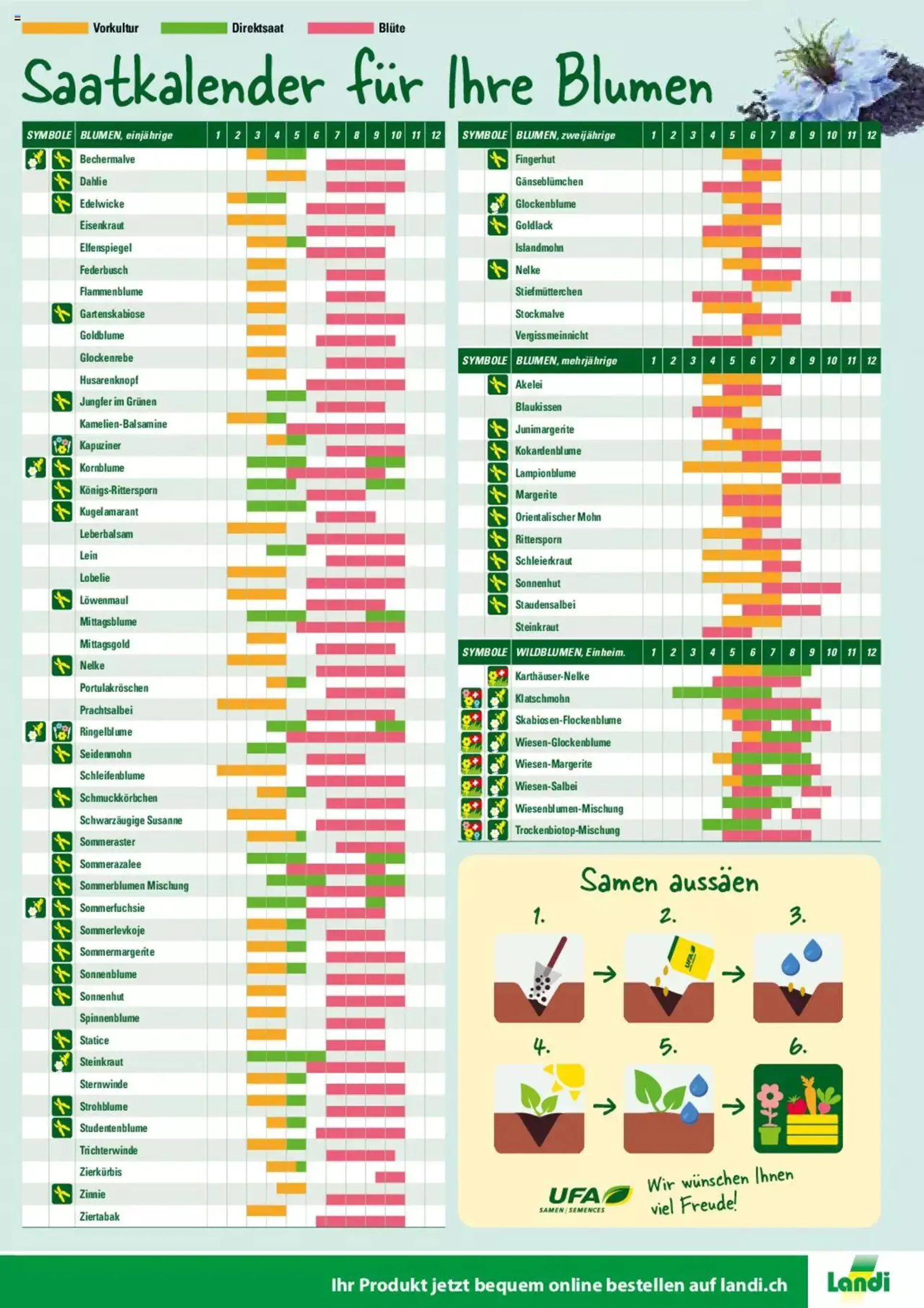 Landi Aktionen Gartensamenkatalog 2024 von 1. Januar bis 31. Dezember 2024 - Prospekt seite  17