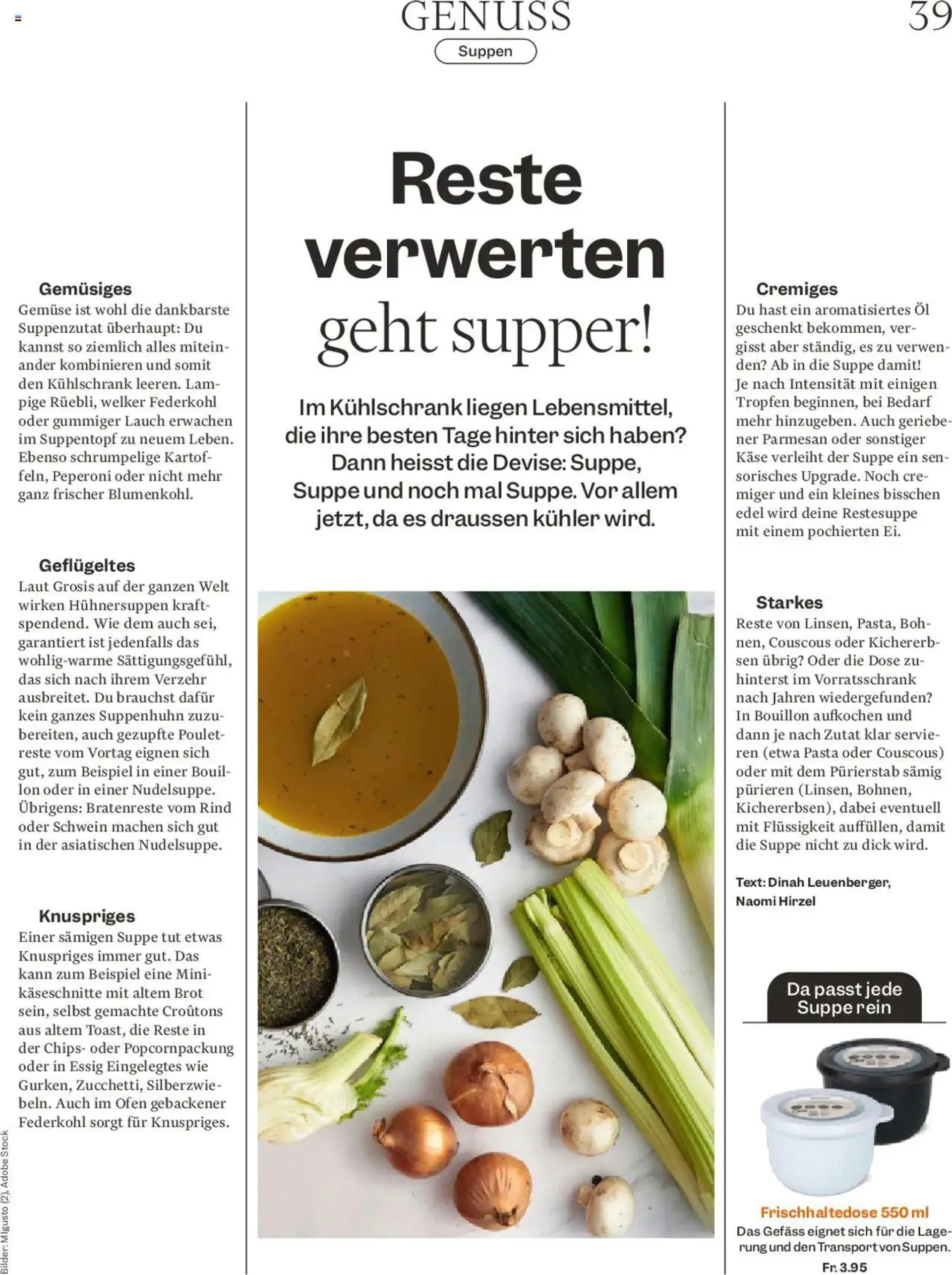 Migros - Magazin von 14. Oktober bis 20. Oktober 2024 - Prospekt seite  39