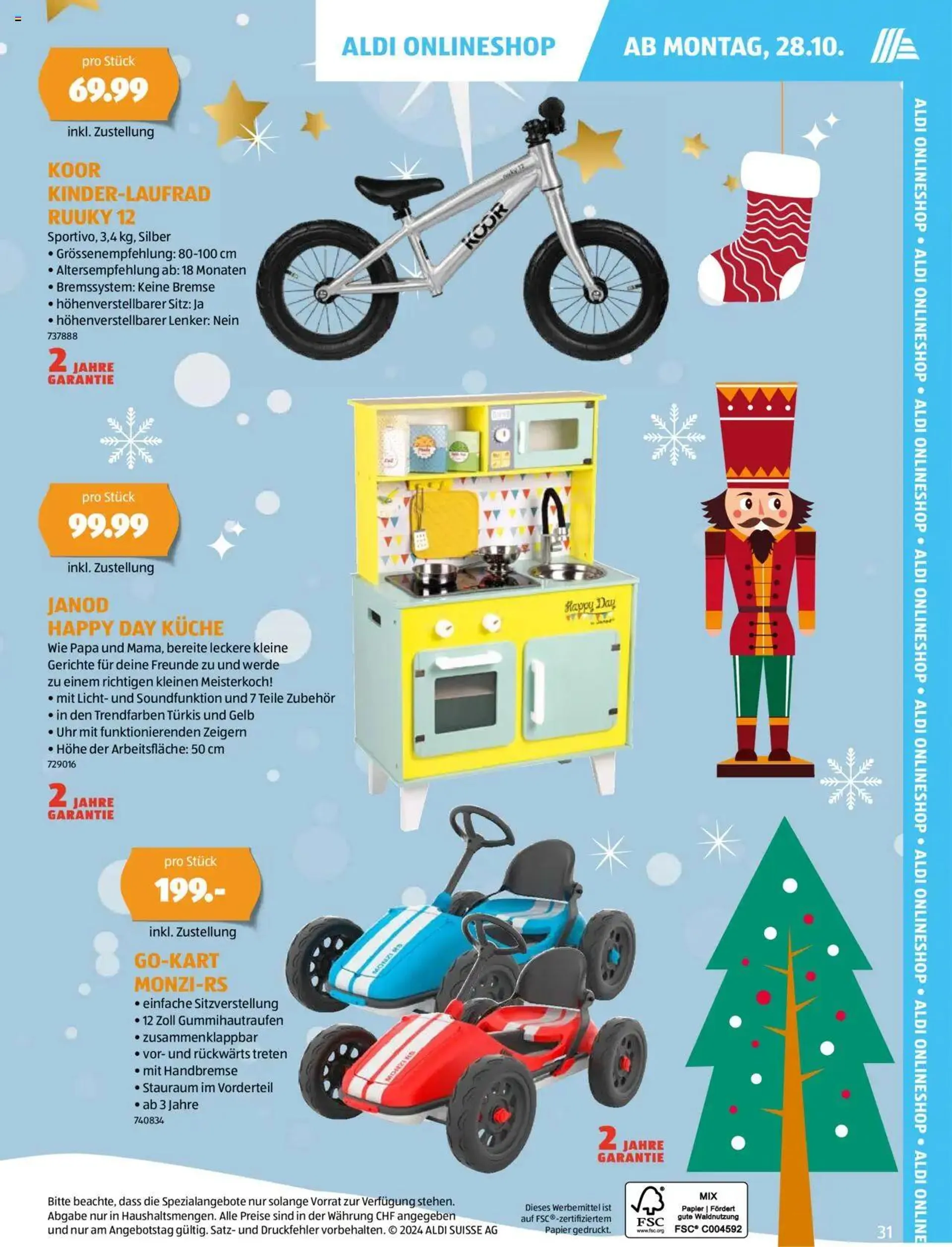 Aldi Aktionen Magische Geschenkideen von 28. Oktober bis 31. Dezember 2024 - Prospekt seite  31