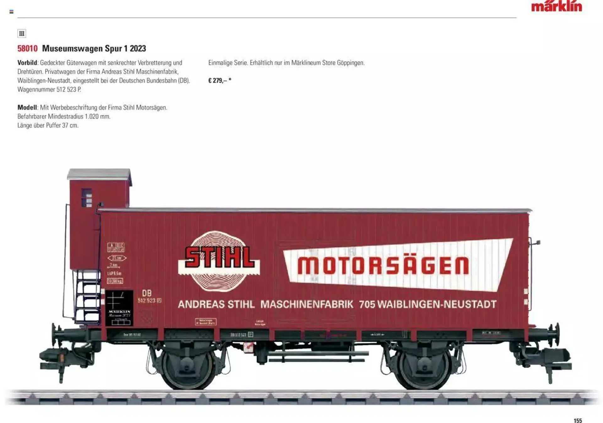 Conrad Märklin Neuheiten 2023 von 13. März bis 31. Dezember 2023 - Prospekt seite  157
