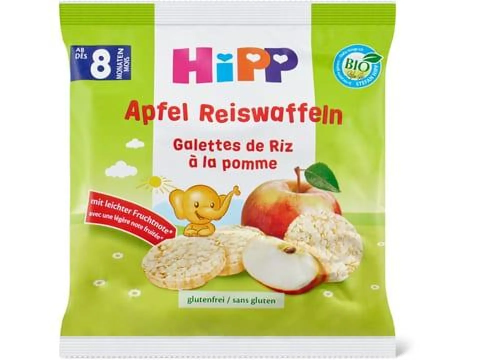 HiPP Bio · Apfel Reiswaffeln · Ab 8 Monaten