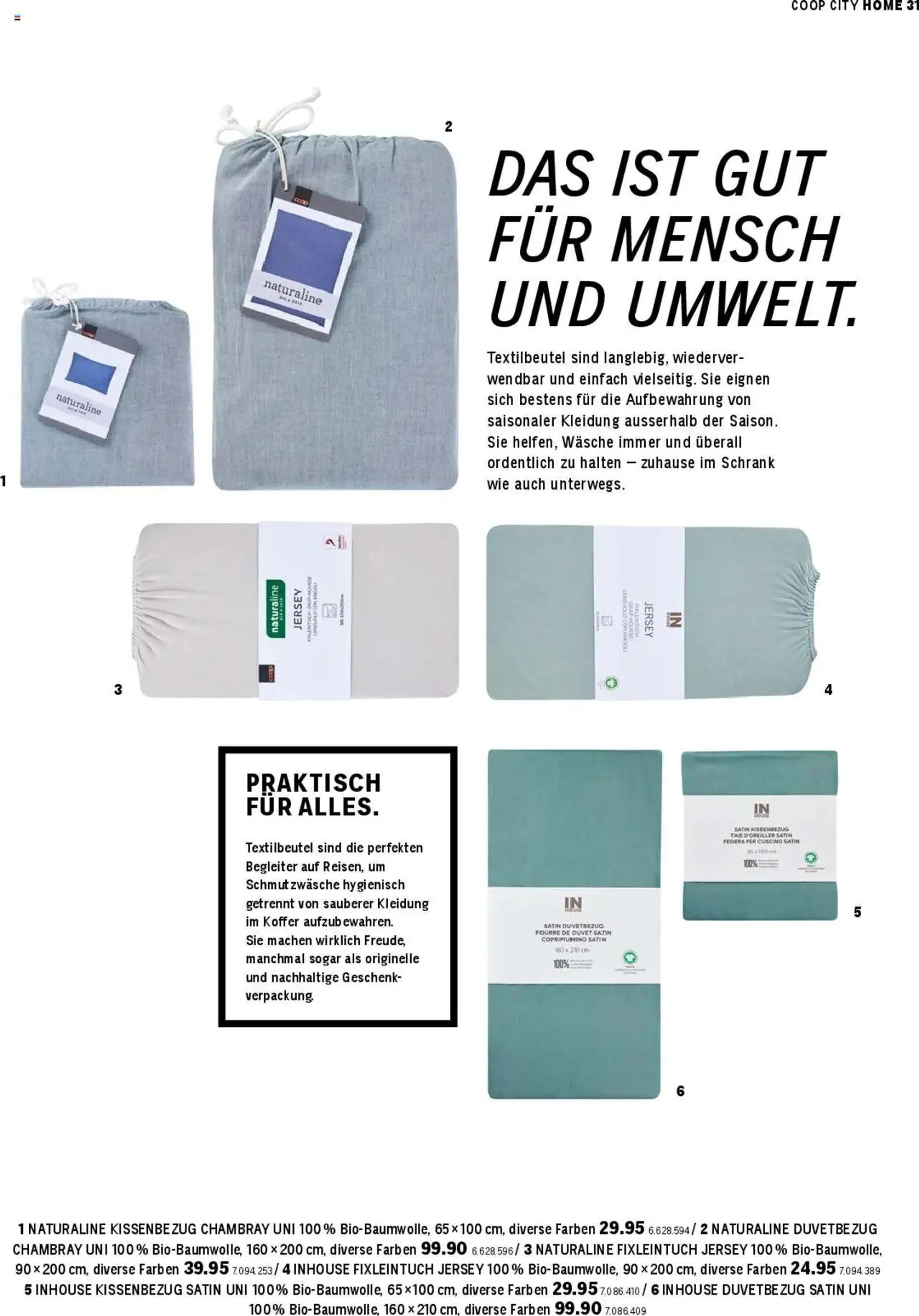 Coop City Magazin von 24. September bis 31. Dezember 2024 - Prospekt seite  31