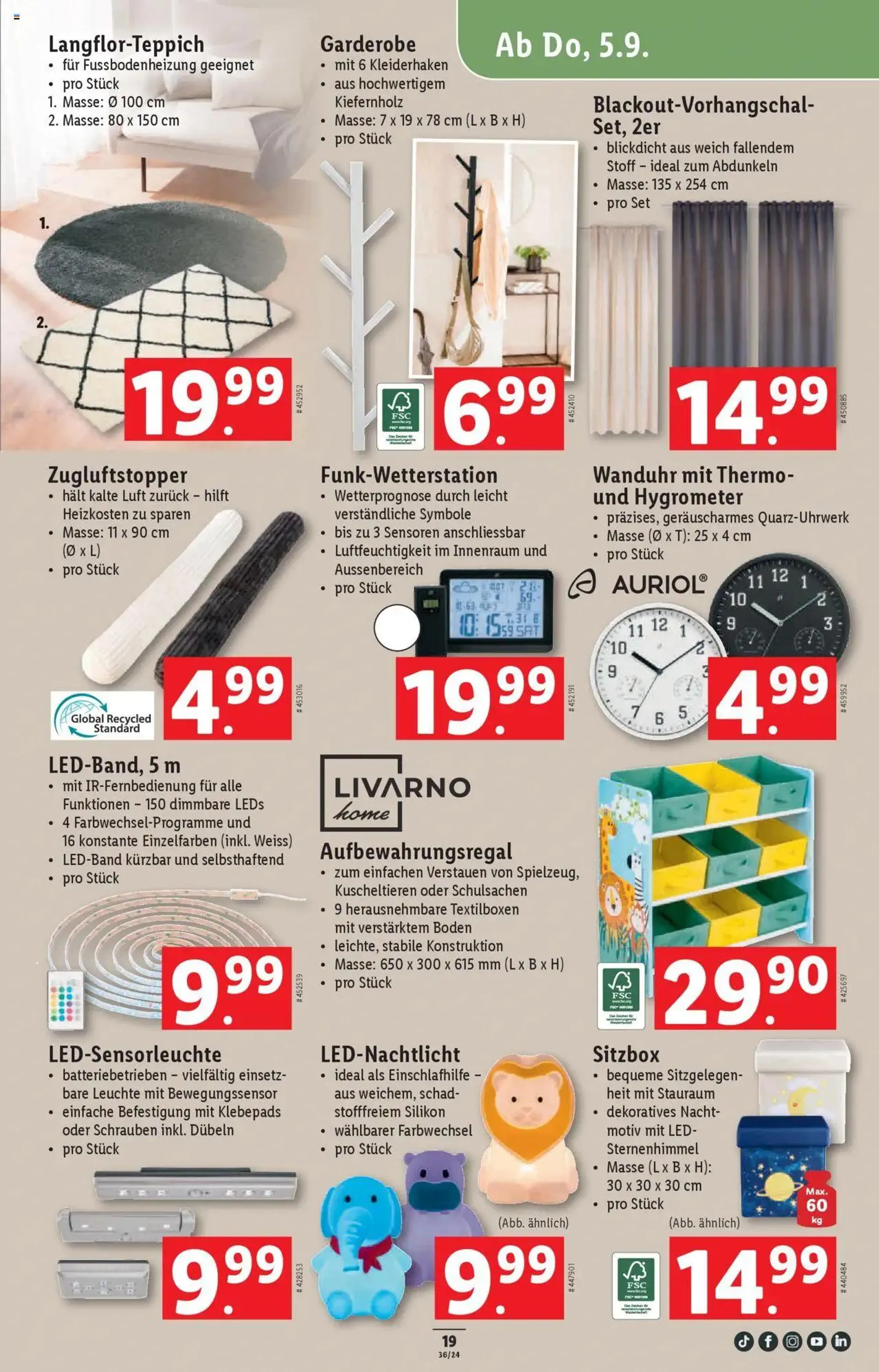 Lidl Aktionen von 5. September bis 11. September 2024 - Prospekt seite  19