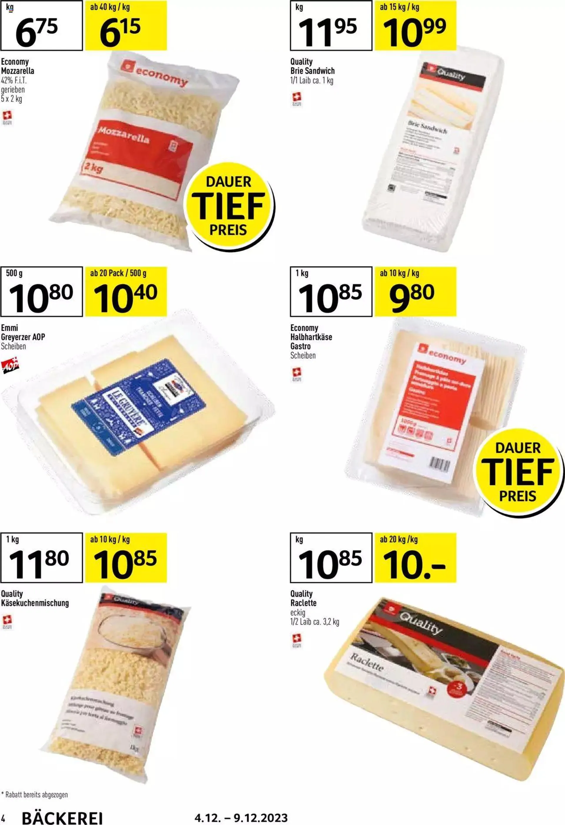 Prodega Aktionen Bäckerei von 4. Dezember bis 9. Dezember 2023 - Prospekt seite  4