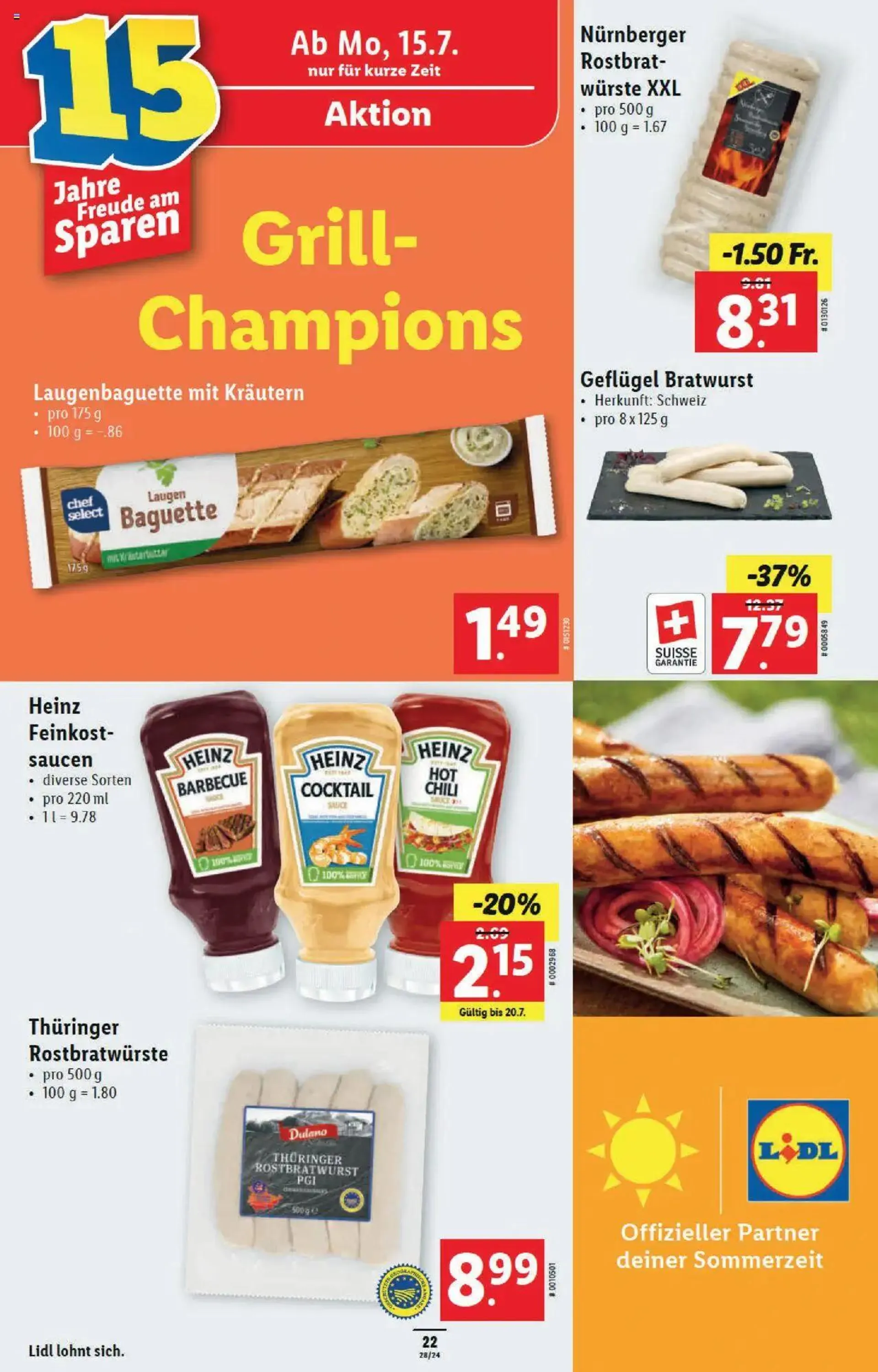 Lidl Aktionen von 11. Juli bis 17. Juli 2024 - Prospekt seite  22