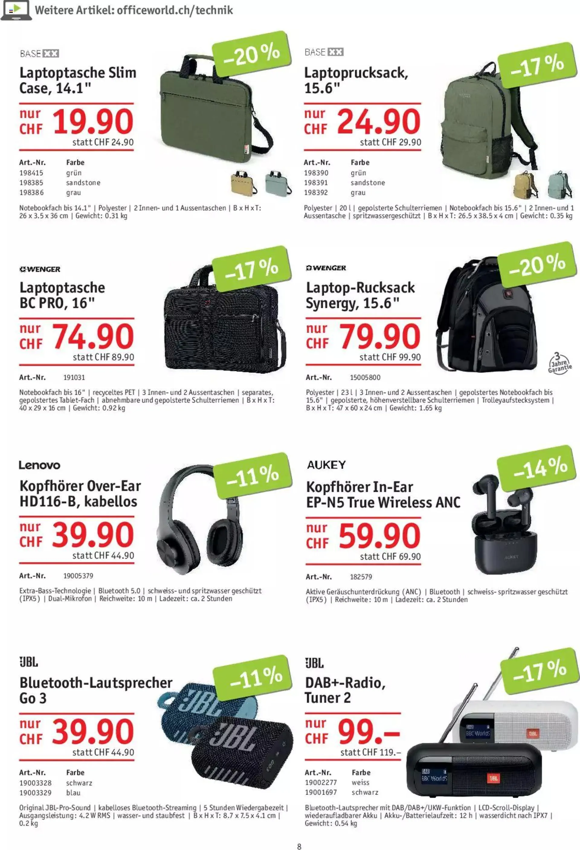 Office World Aktionen von 28. September bis 25. Oktober 2023 - Prospekt seite  8