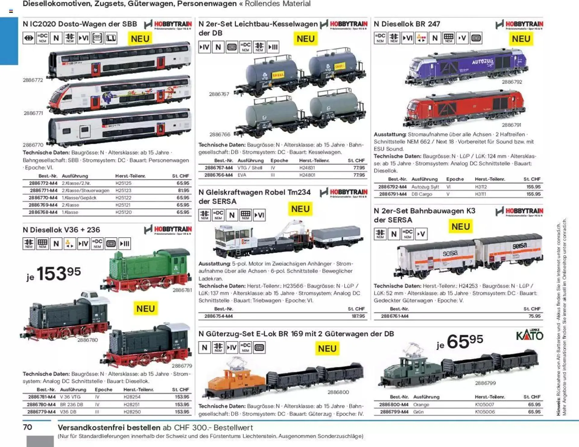 Conrad Modellbahn Katalog 2023/24 von 5. September bis 31. Dezember 2023 - Prospekt seite  72